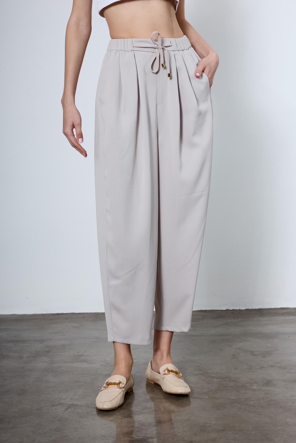 51111 PİLİLİ PANTOLON TAŞ