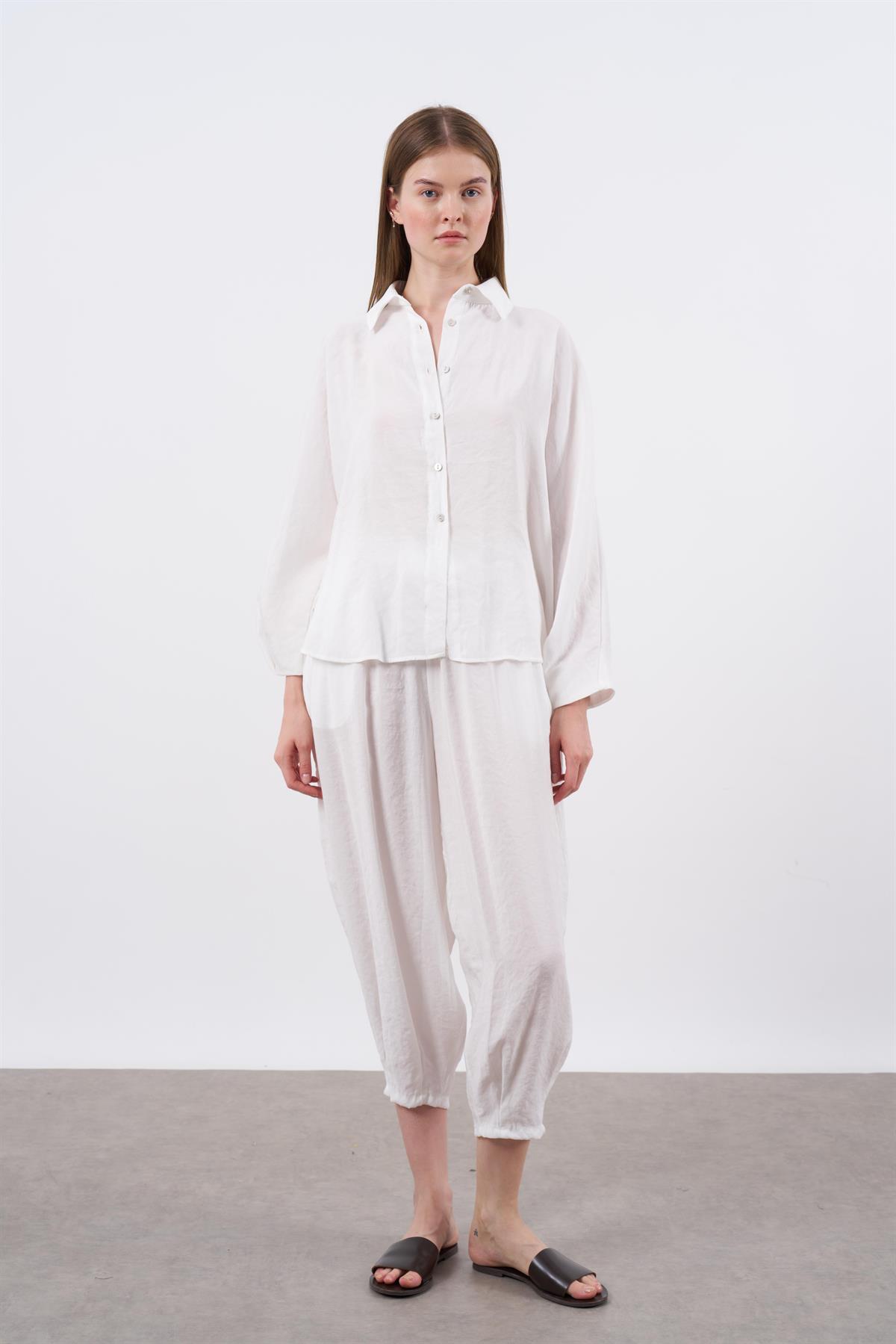 50957 GÖMLEK PANTOLON TAKIM BEYAZ