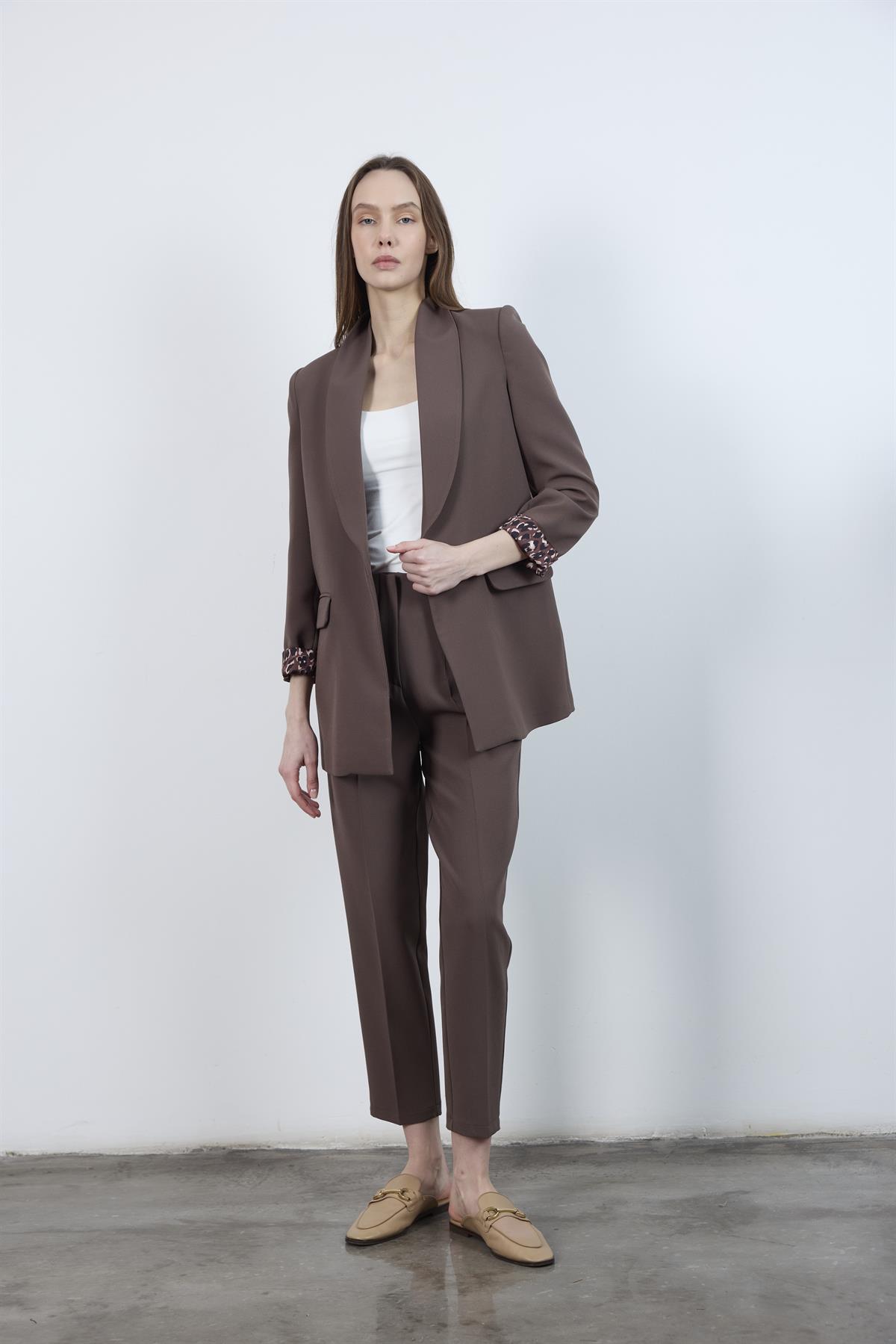 9227 ŞAL YAKA CEKET KAHVE