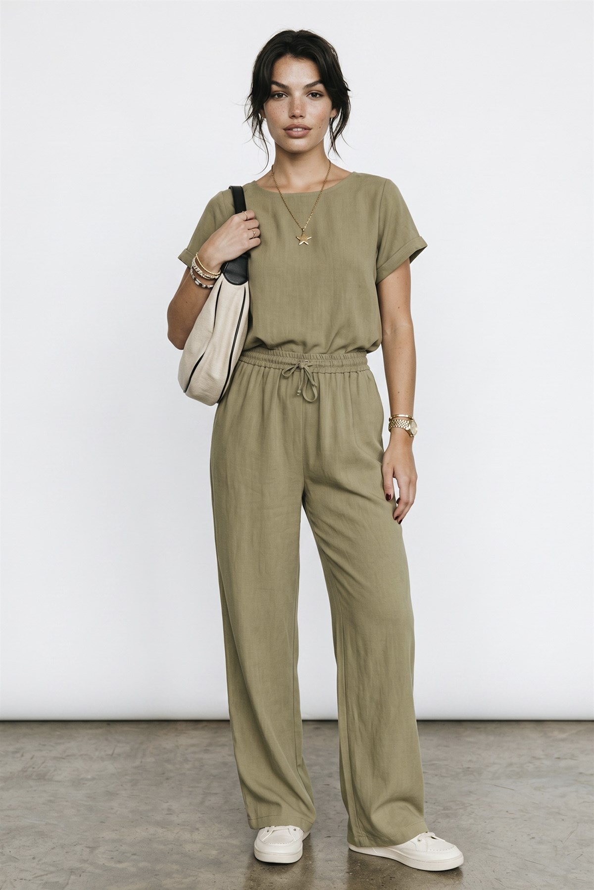 51163 BLUZ PANTOLON TAKIM HAKİ