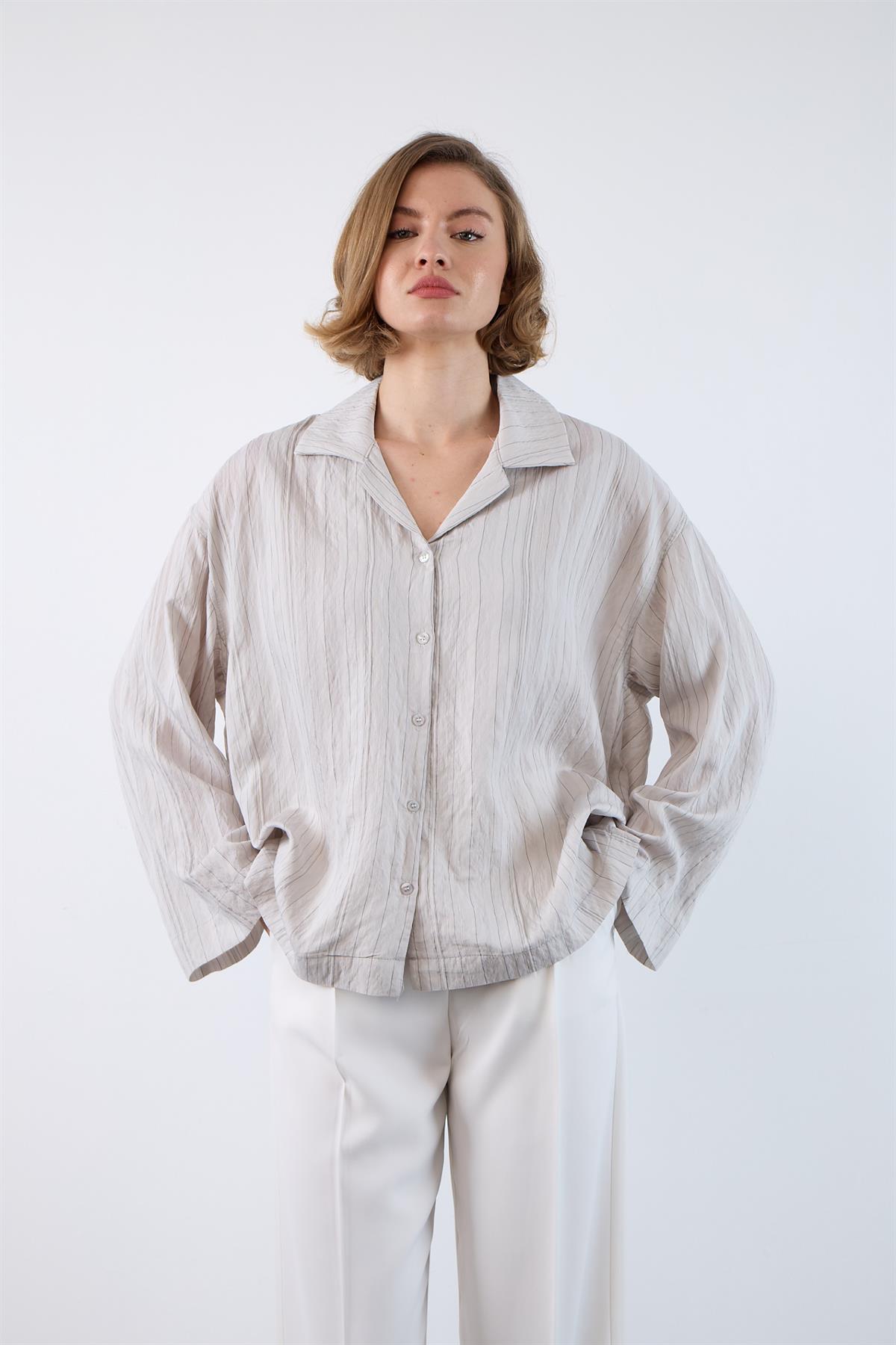 4956 OVERSIZE GÖMLEK TAŞ