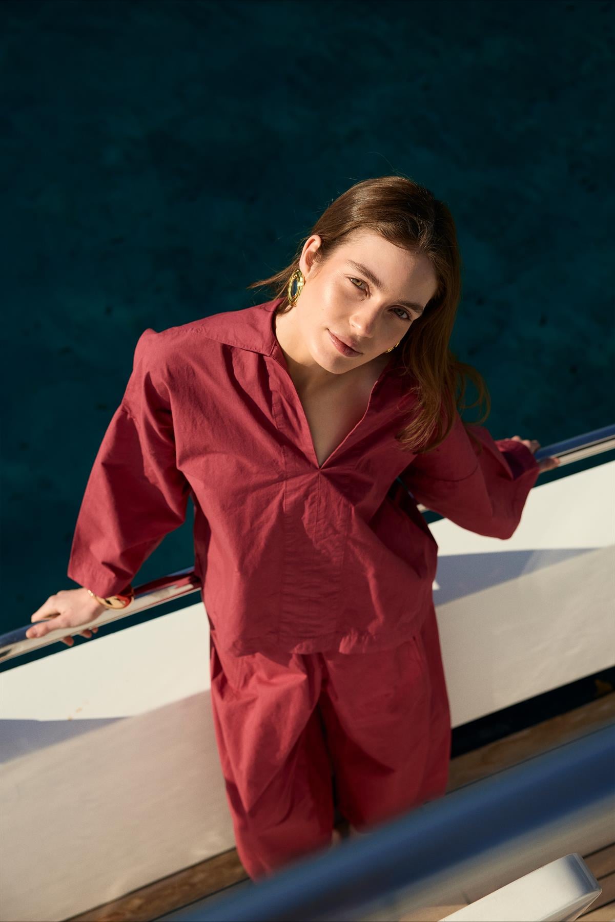 51121 GÖMLEK PANTOLON TAKIM BORDO