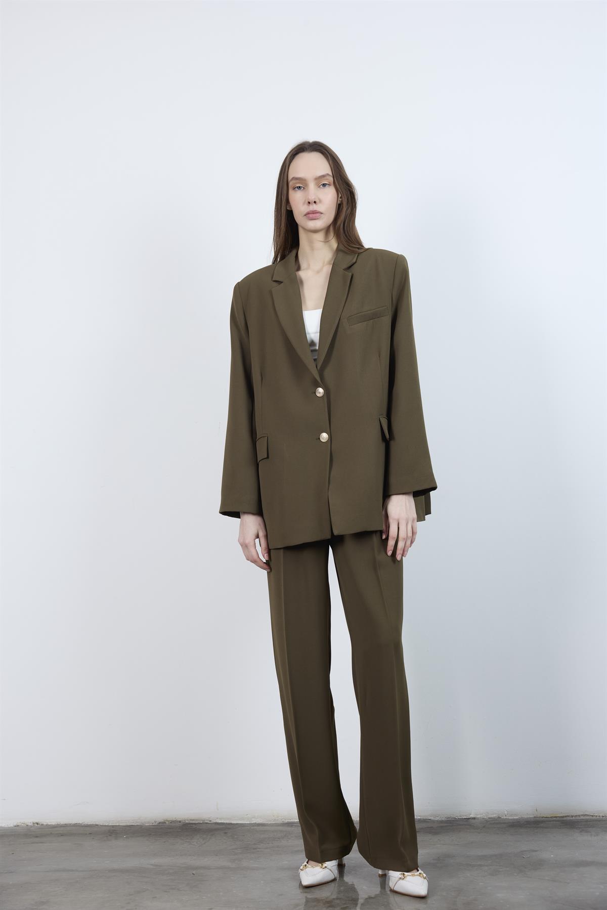 9418 CEKET PANTOLON TAKIM KOYU HAKİ