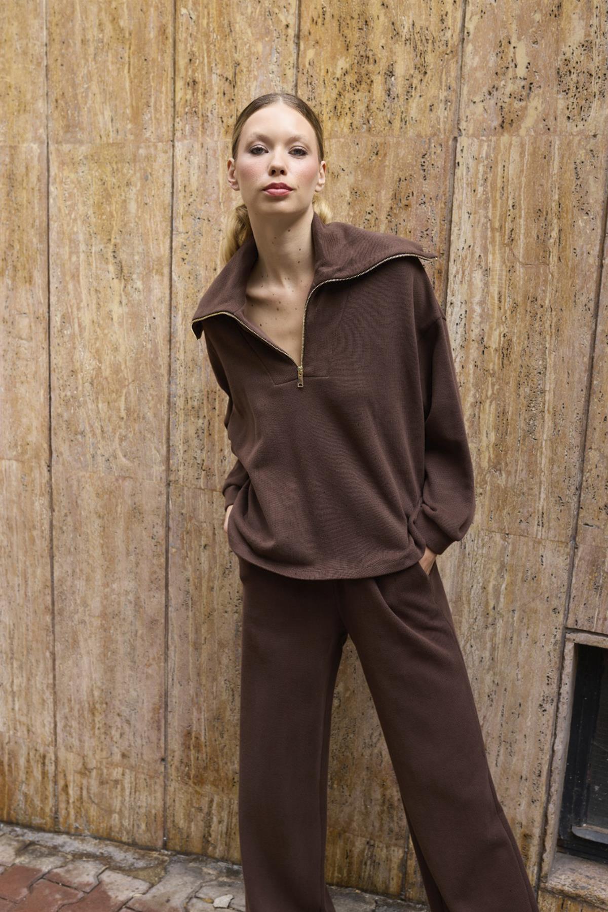 51218 TRİKO TAKIM KAHVE