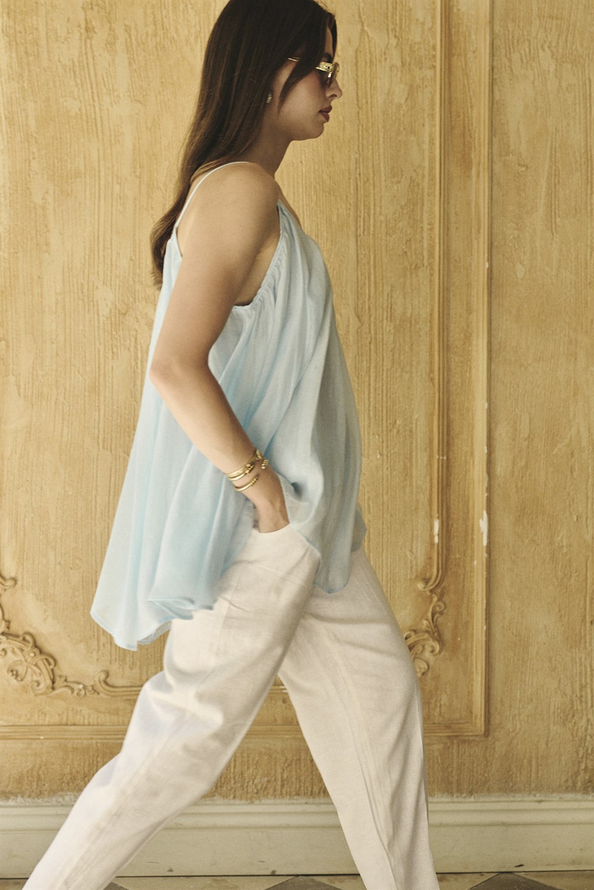 5090 ASKILI BLUZ AÇIK MAVİ