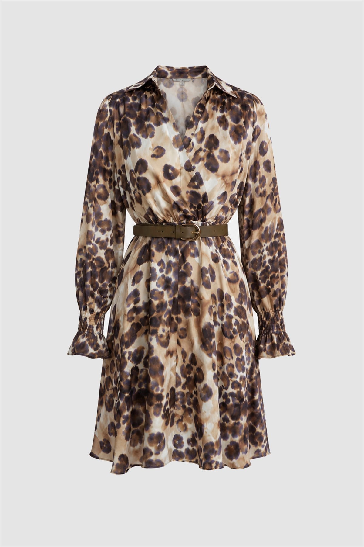 3241 KEMERLİ LEOPAR ELBİSE LEOPAR