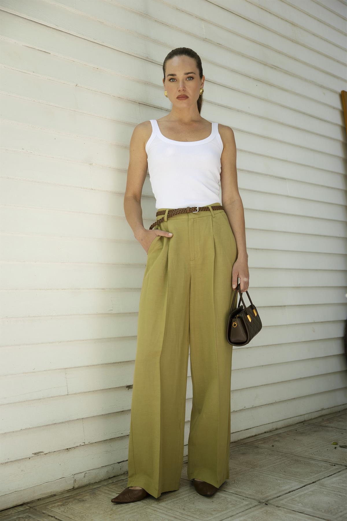 51150 KEMERLİ PANTOLON HAKİ