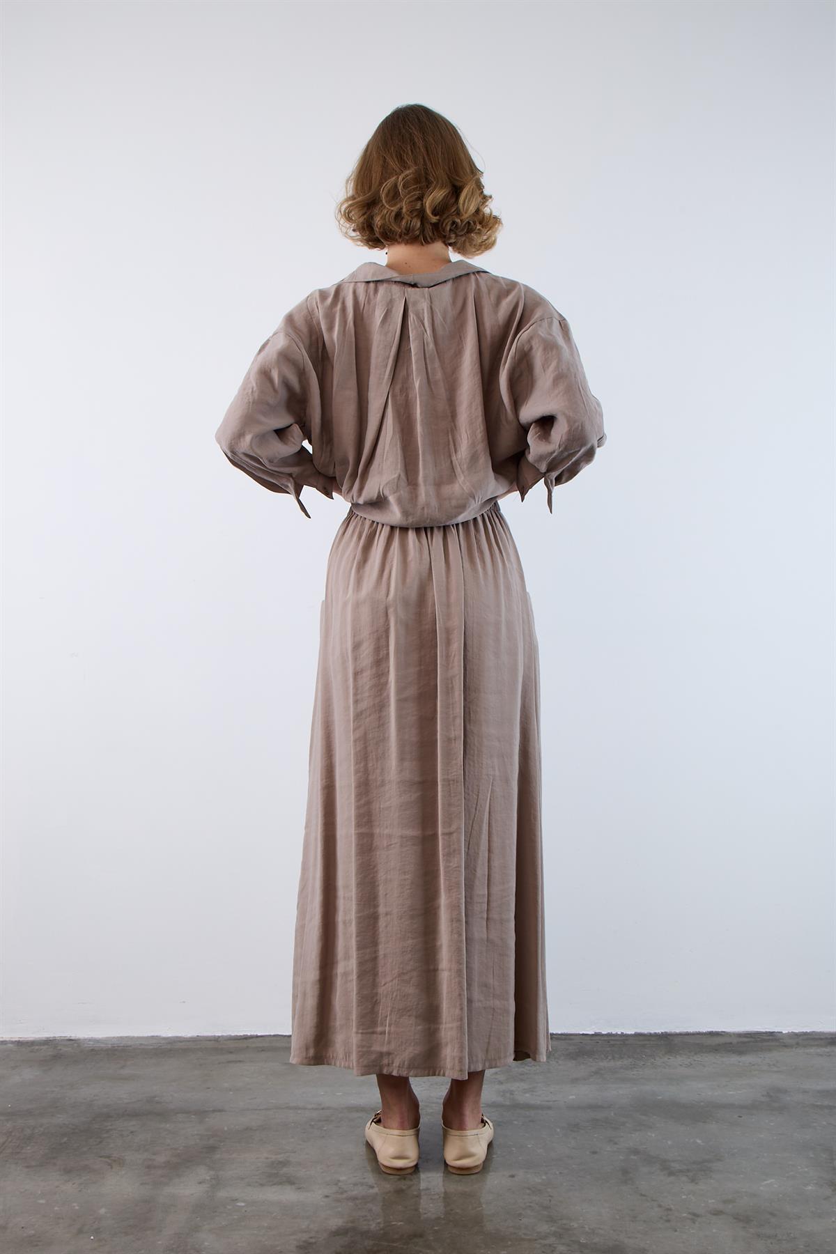 3264 LASTİKLİ ETEK VİZON