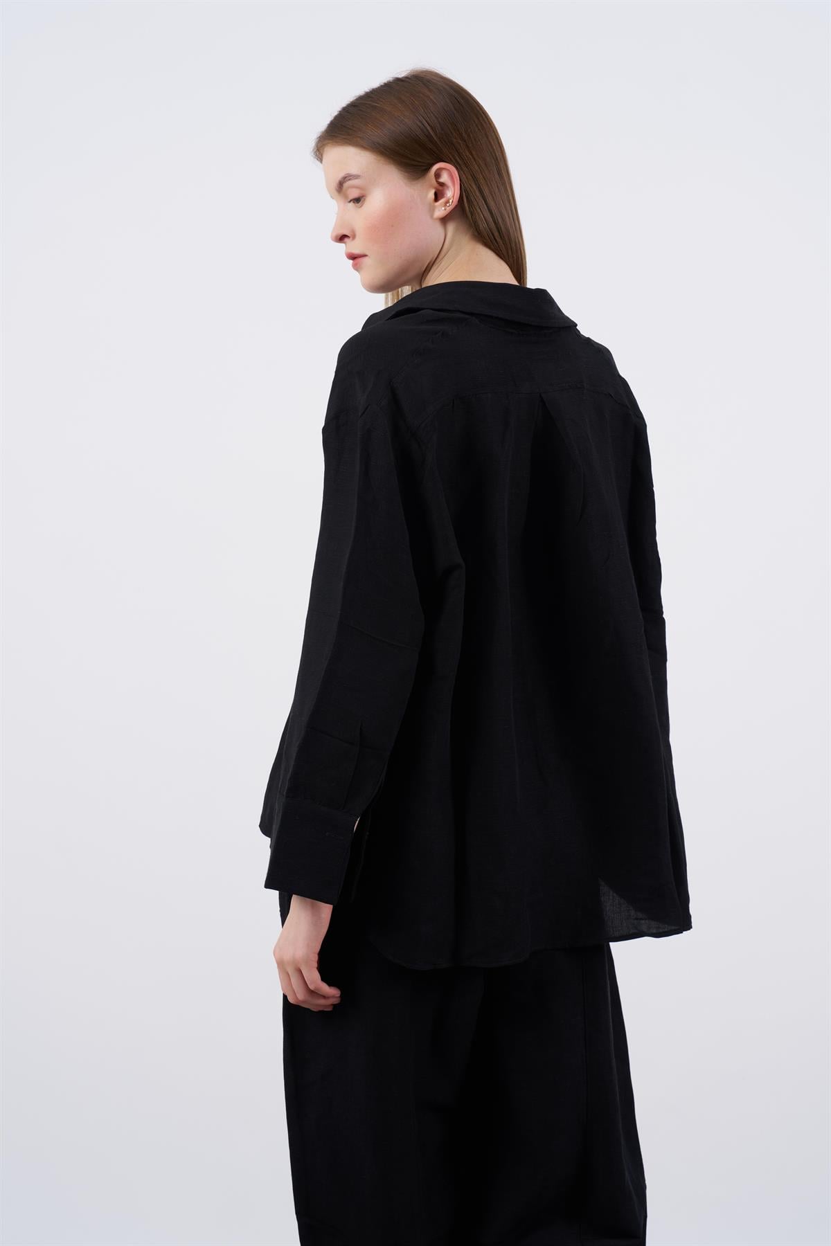 50987 GÖMLEK PANTOLON TAKIM SİYAH