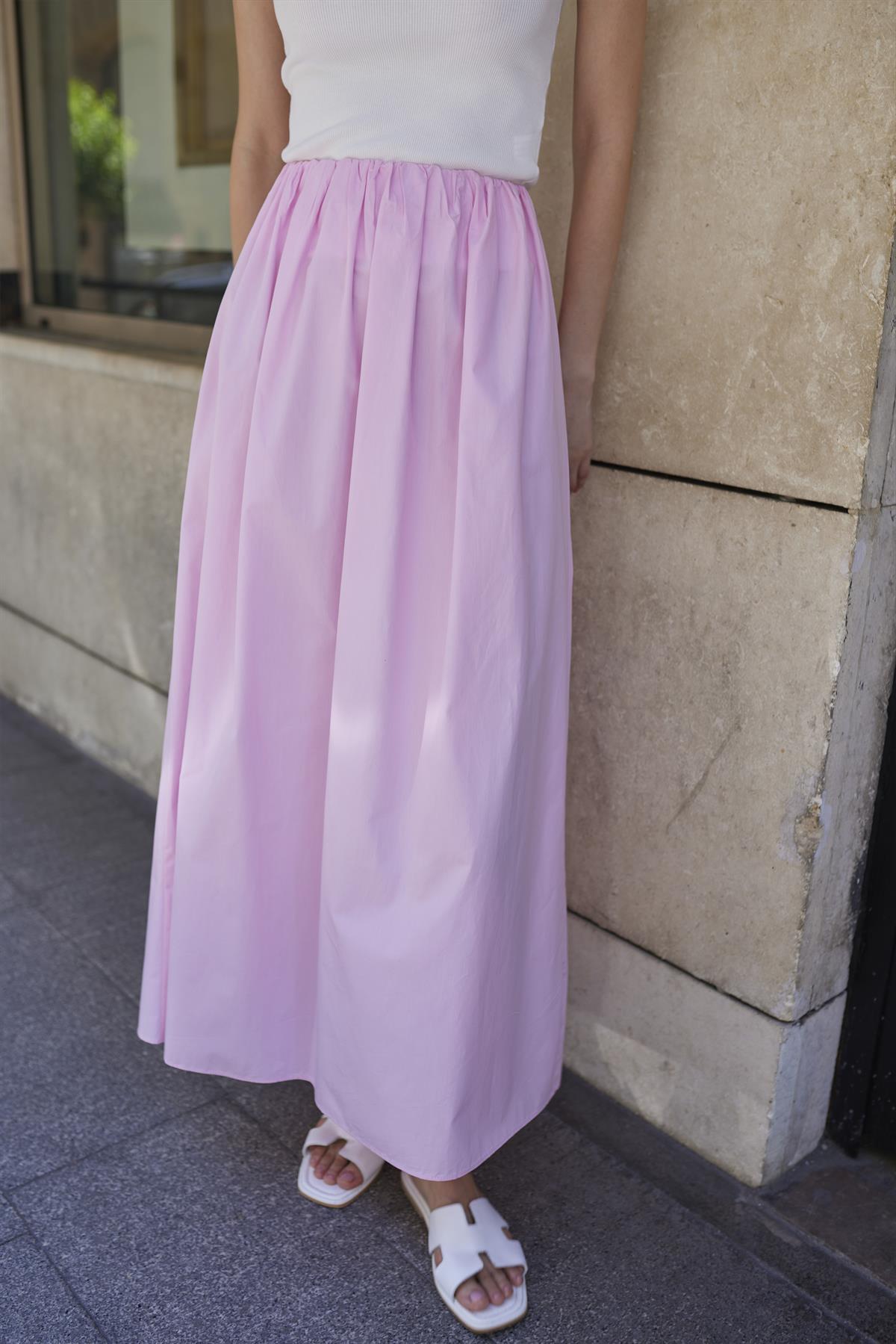 3331 DİKİŞSİZ ETEK ŞEKER PEMBE