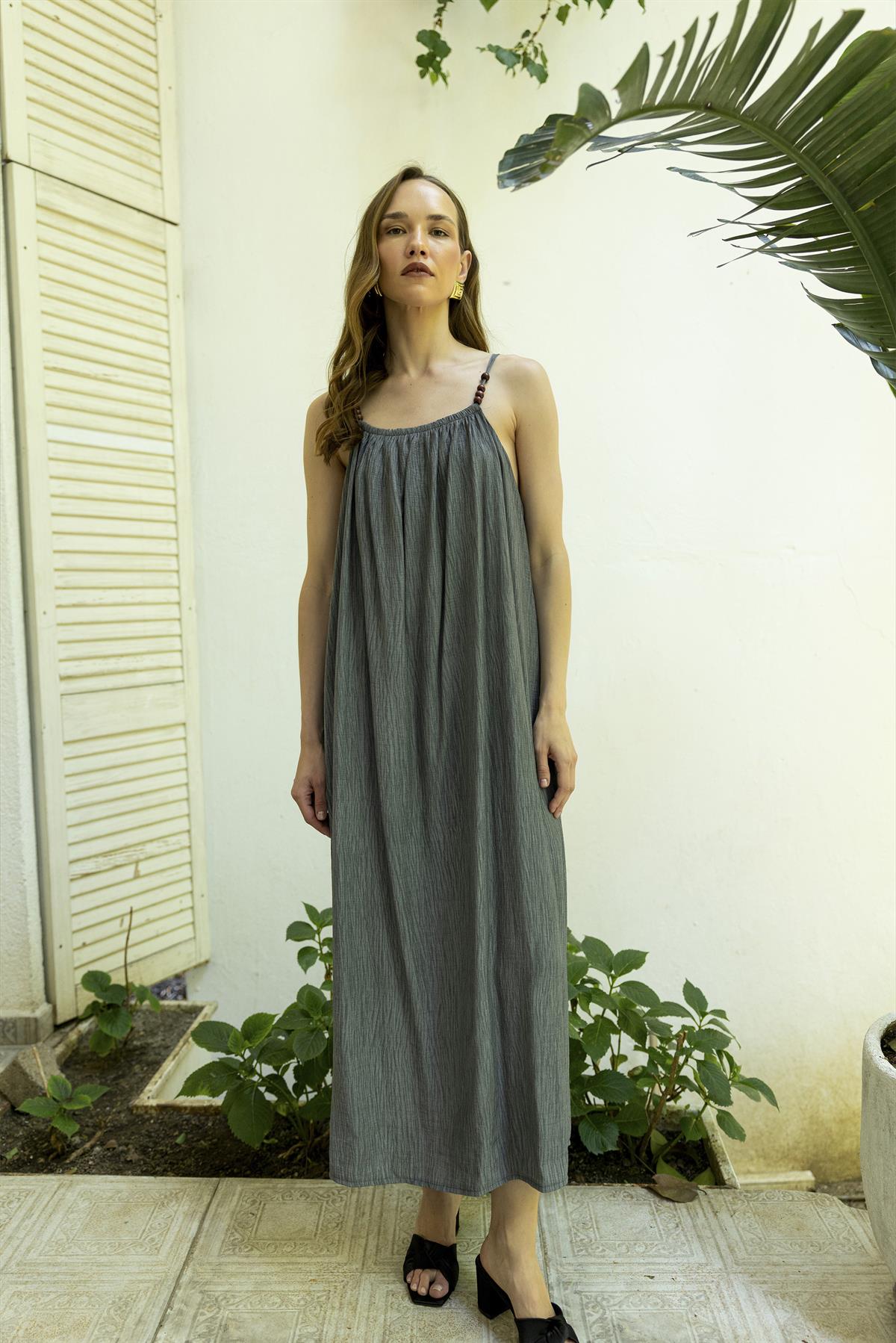 3314 ASKILI ELBİSE ANTRASİT