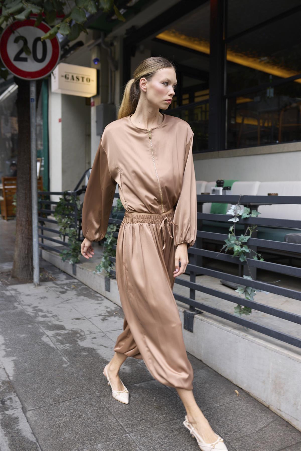 9631 BAMBER PANTOLON TAKIM CAMEL