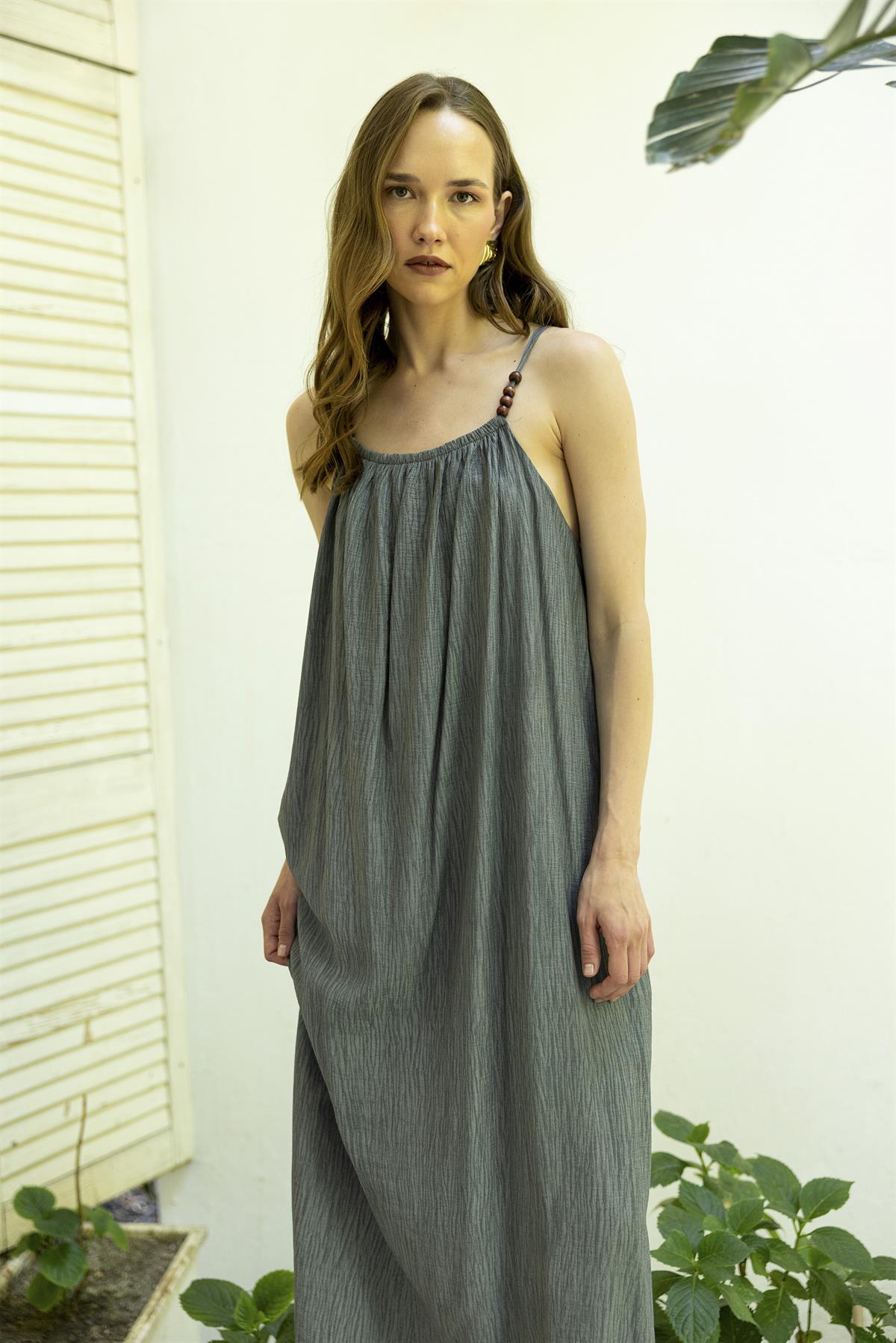 3314 ASKILI ELBİSE ANTRASİT