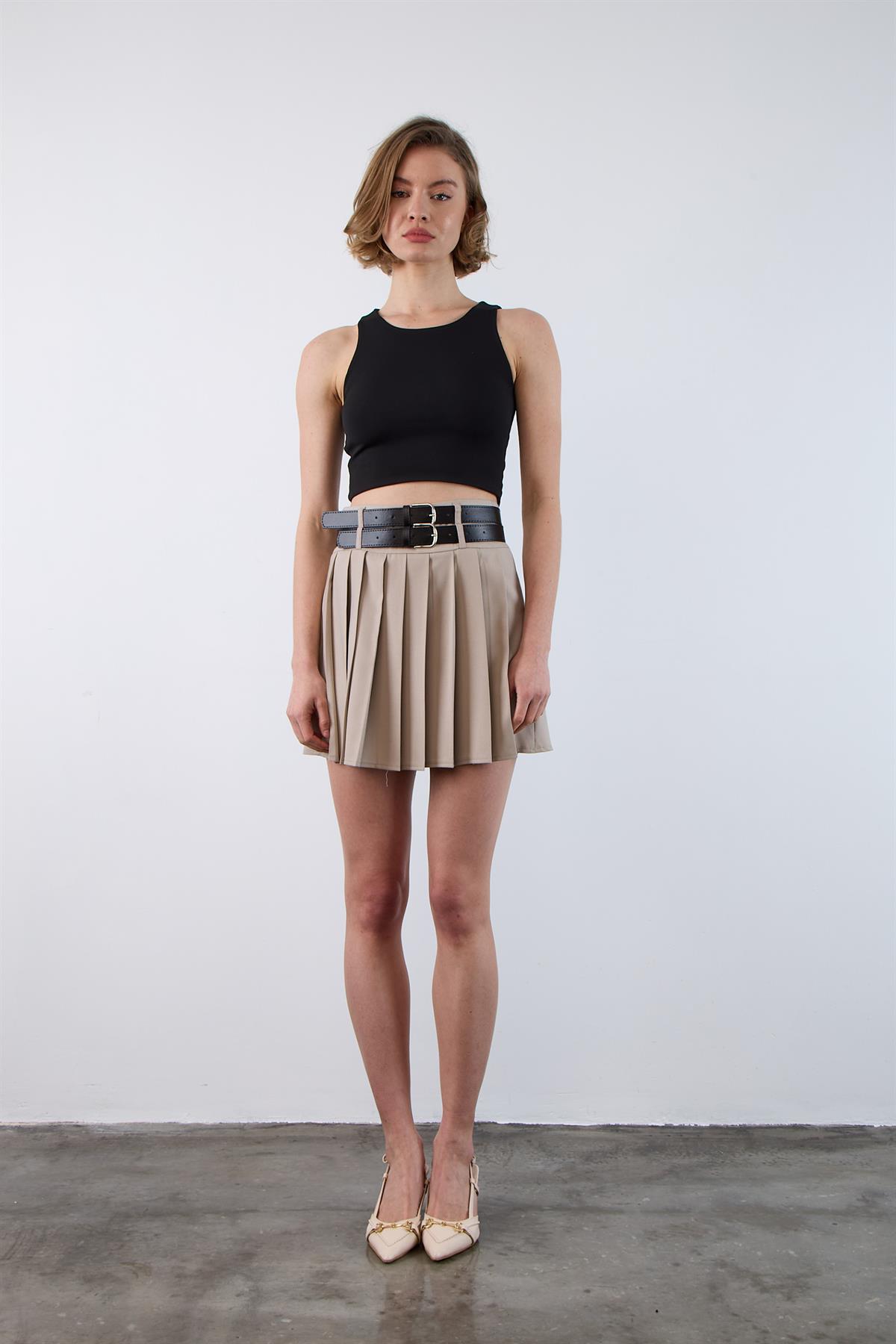 3239 PİLİLİ ÇİFT KEMERLİ ETEK TAŞ