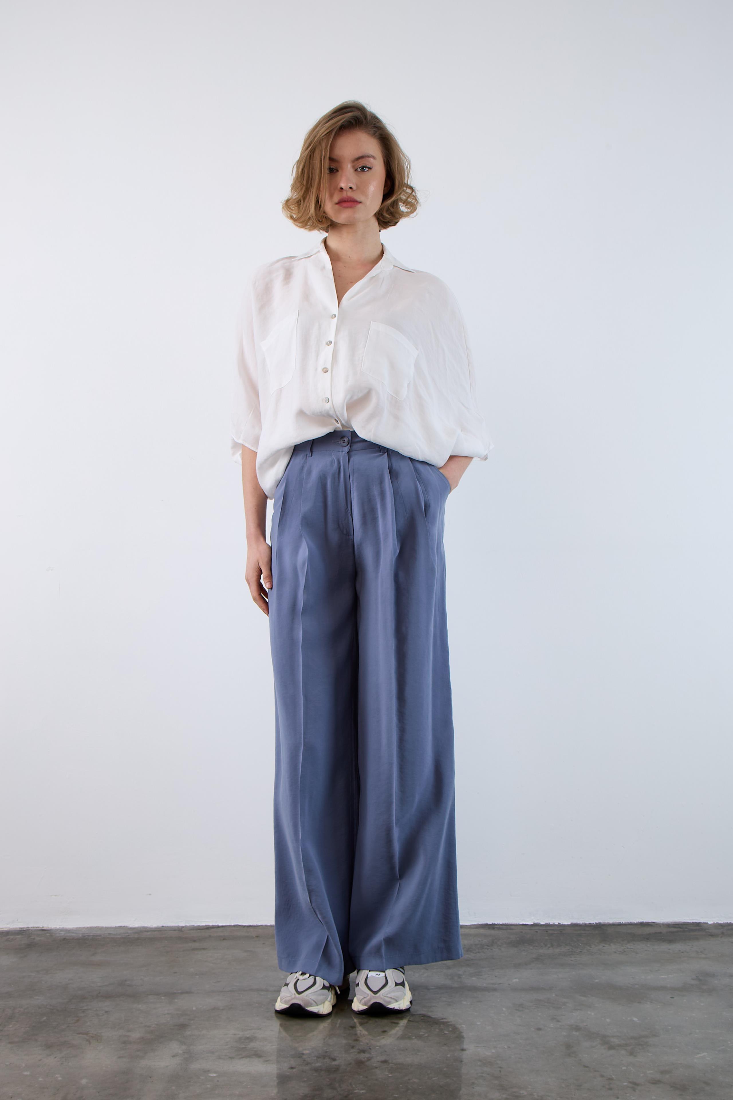 51113 PANTOLON GRİ-MAVİ