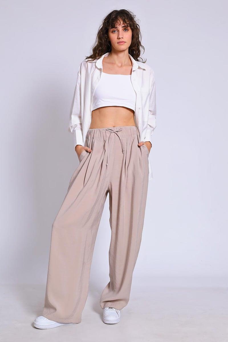 50962 LASTİKLİ PANTOLON VİZON