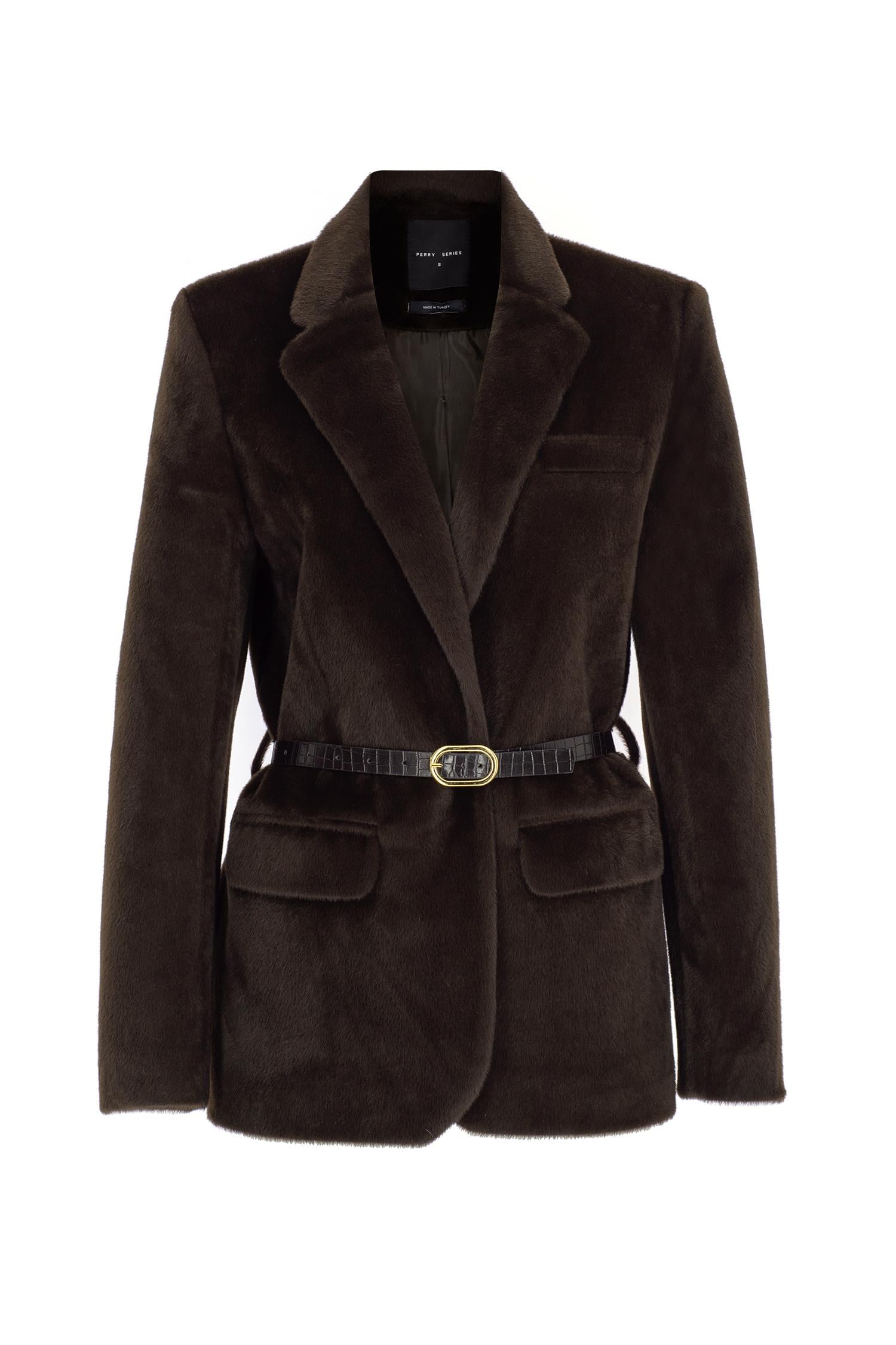 9490 PELUŞLU CEKET KAHVE