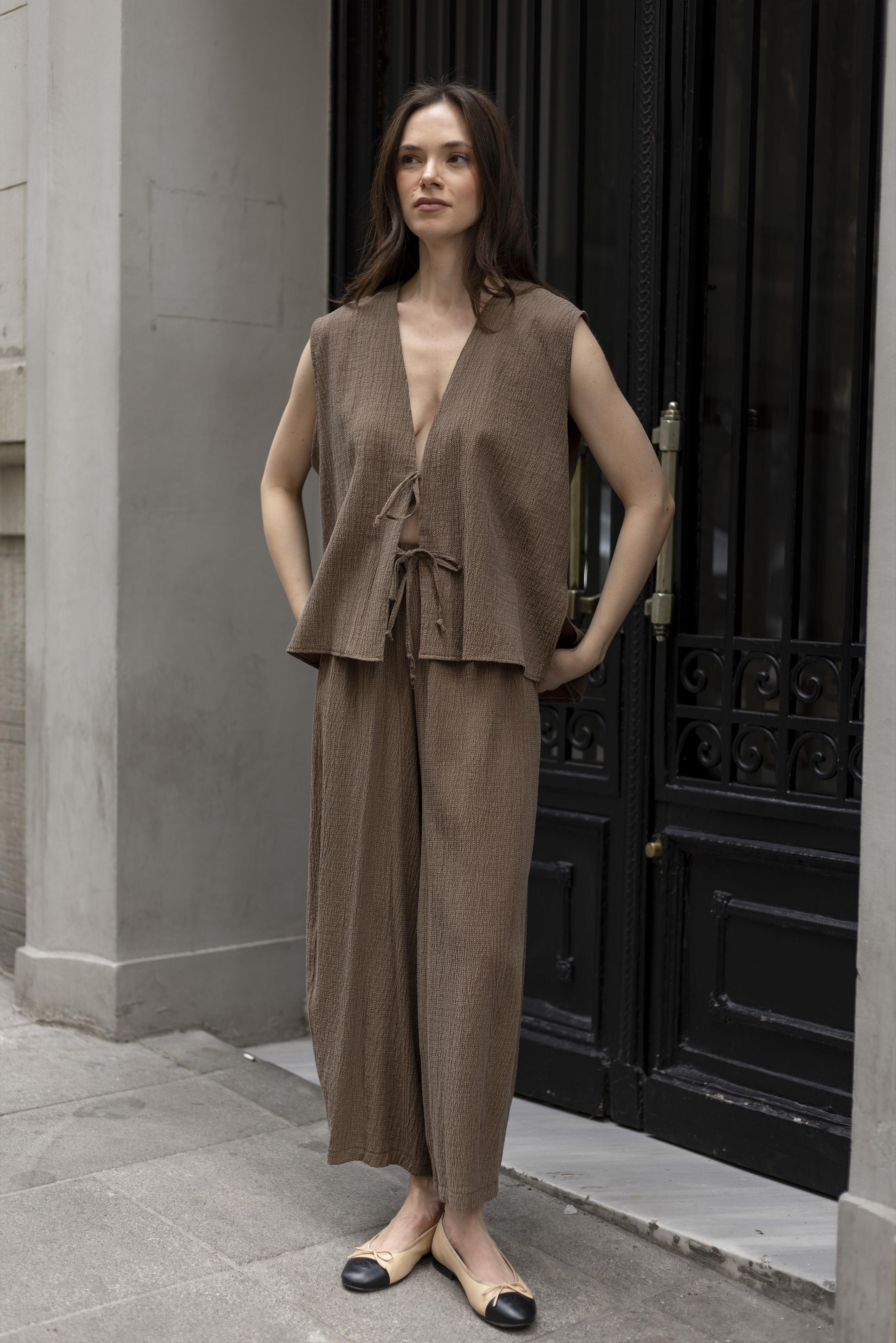 51155 YELEK PANTOLON TAKIM KAHVE