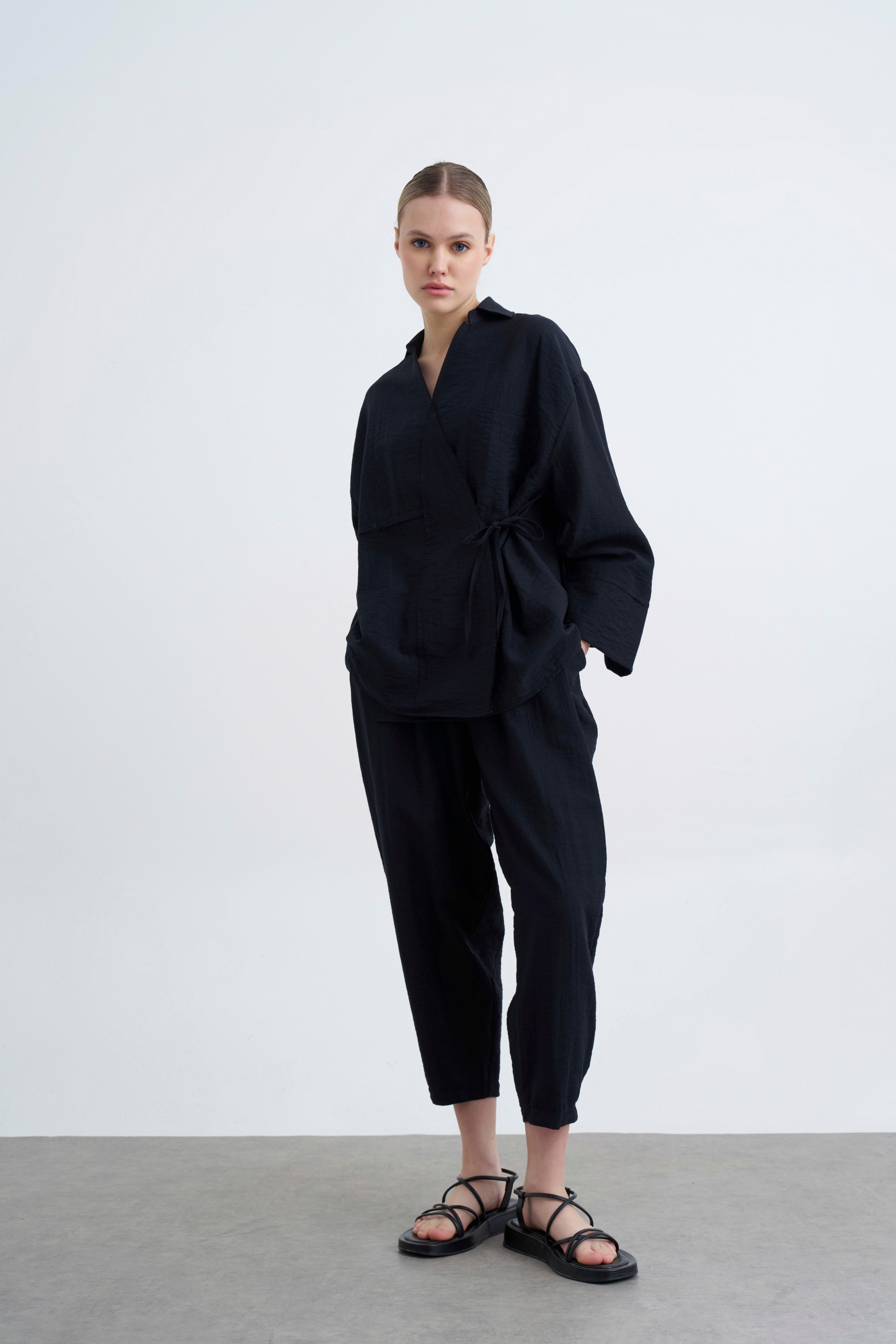 50970 BLUZ PANTOLON TAKIM SİYAH