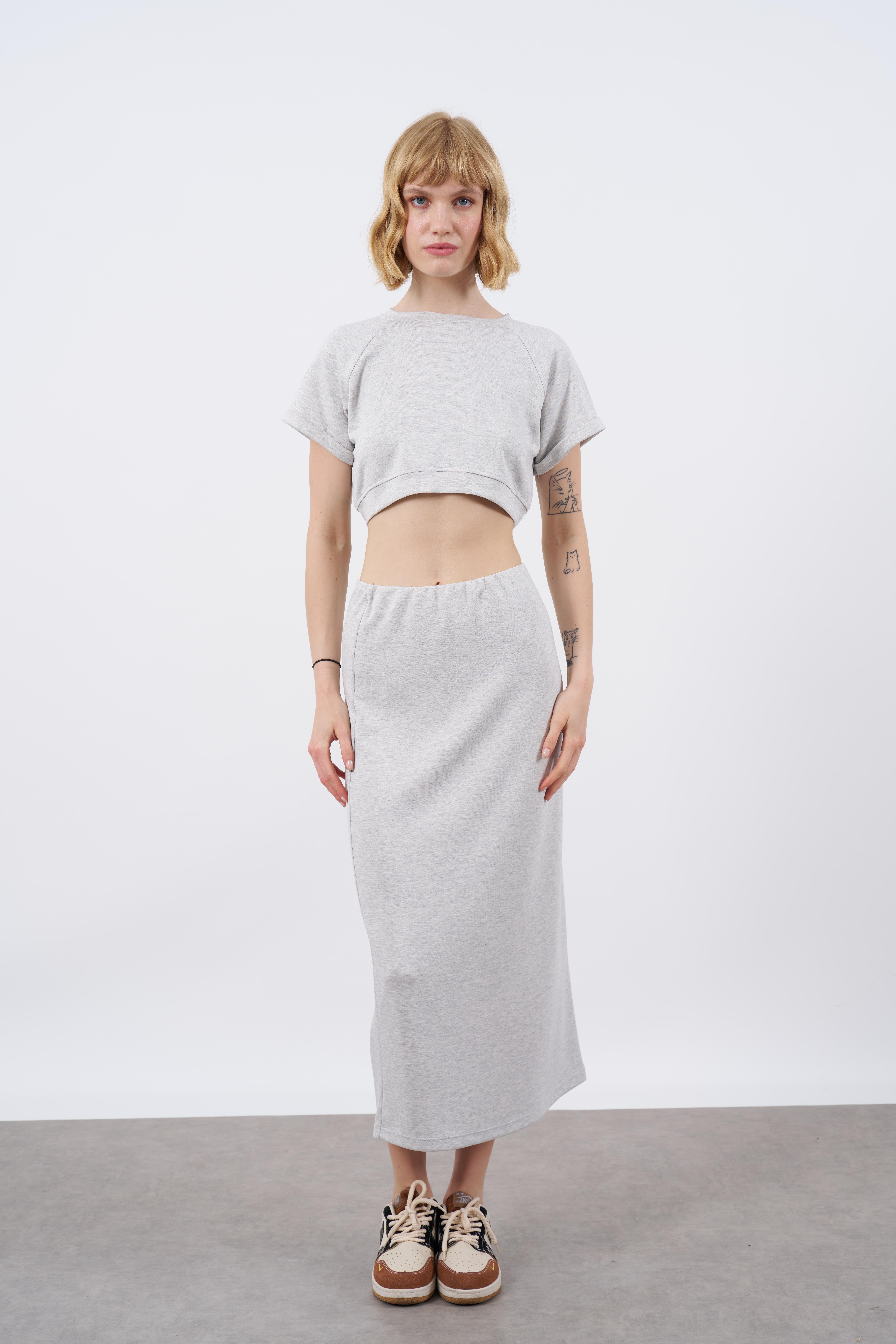 51028 CROP ETEK TAKIM GRİ