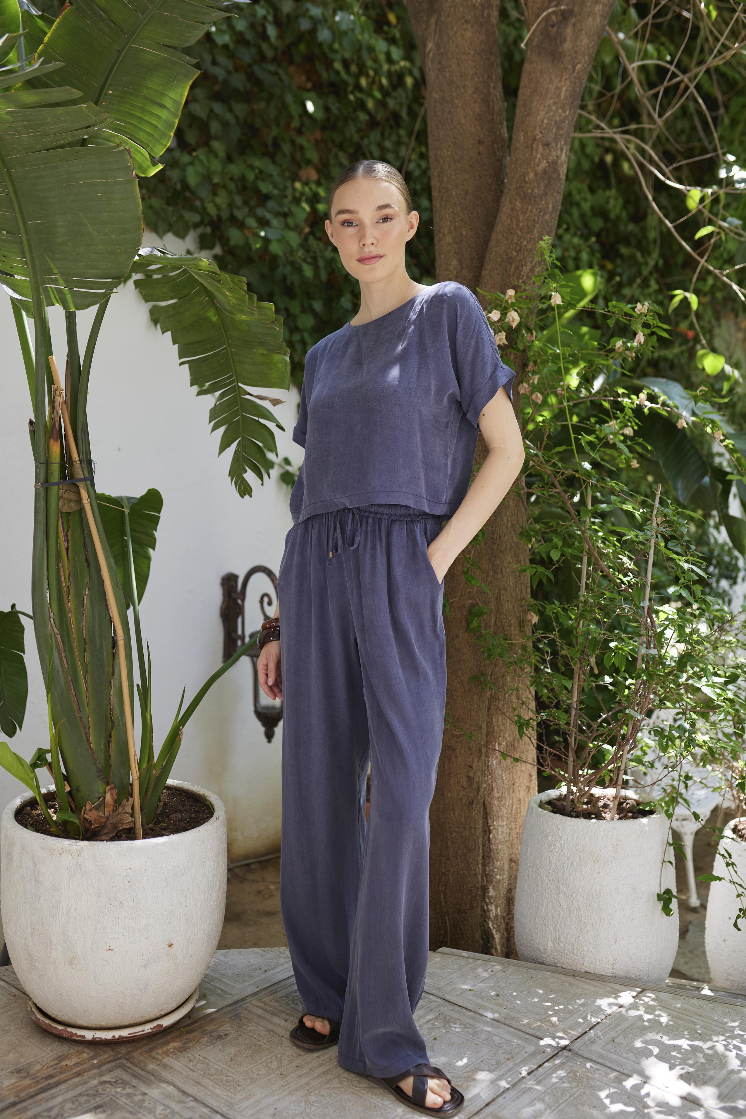 51163 BLUZ PANTOLON TAKIM İNDİGO