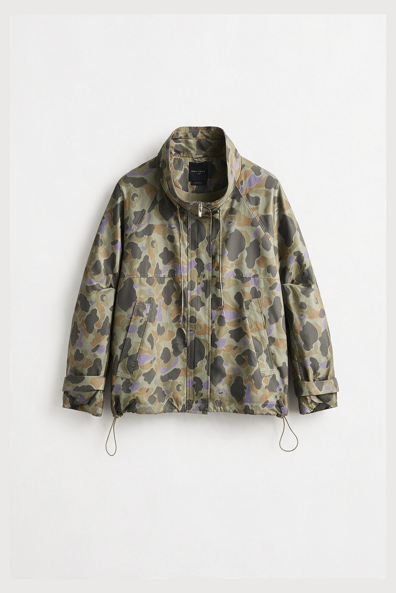 9842 KAMUFLAJ BOMBER LİLA-HAKİ