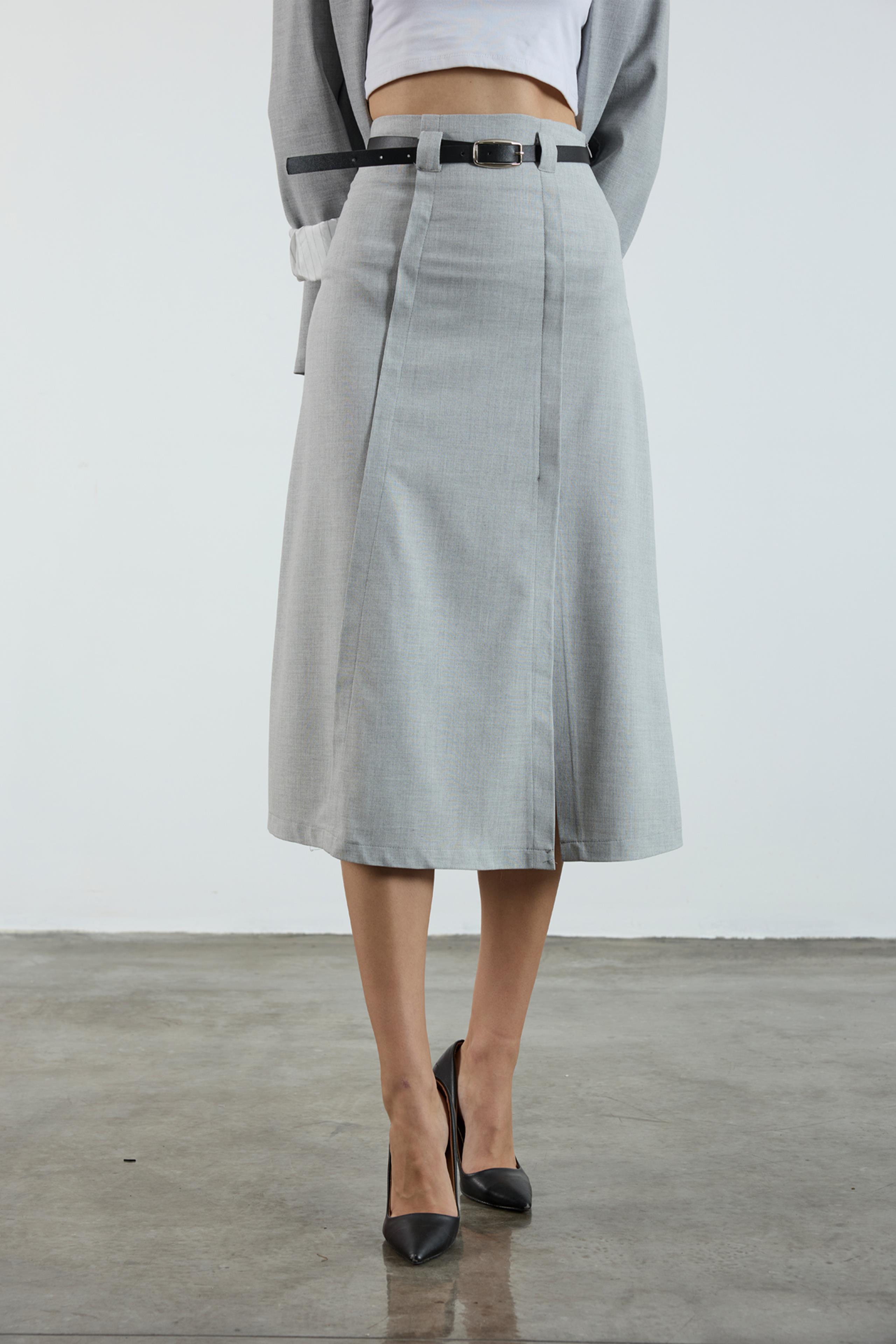 3274 ALLERLİ ETEK AÇIK GRİ