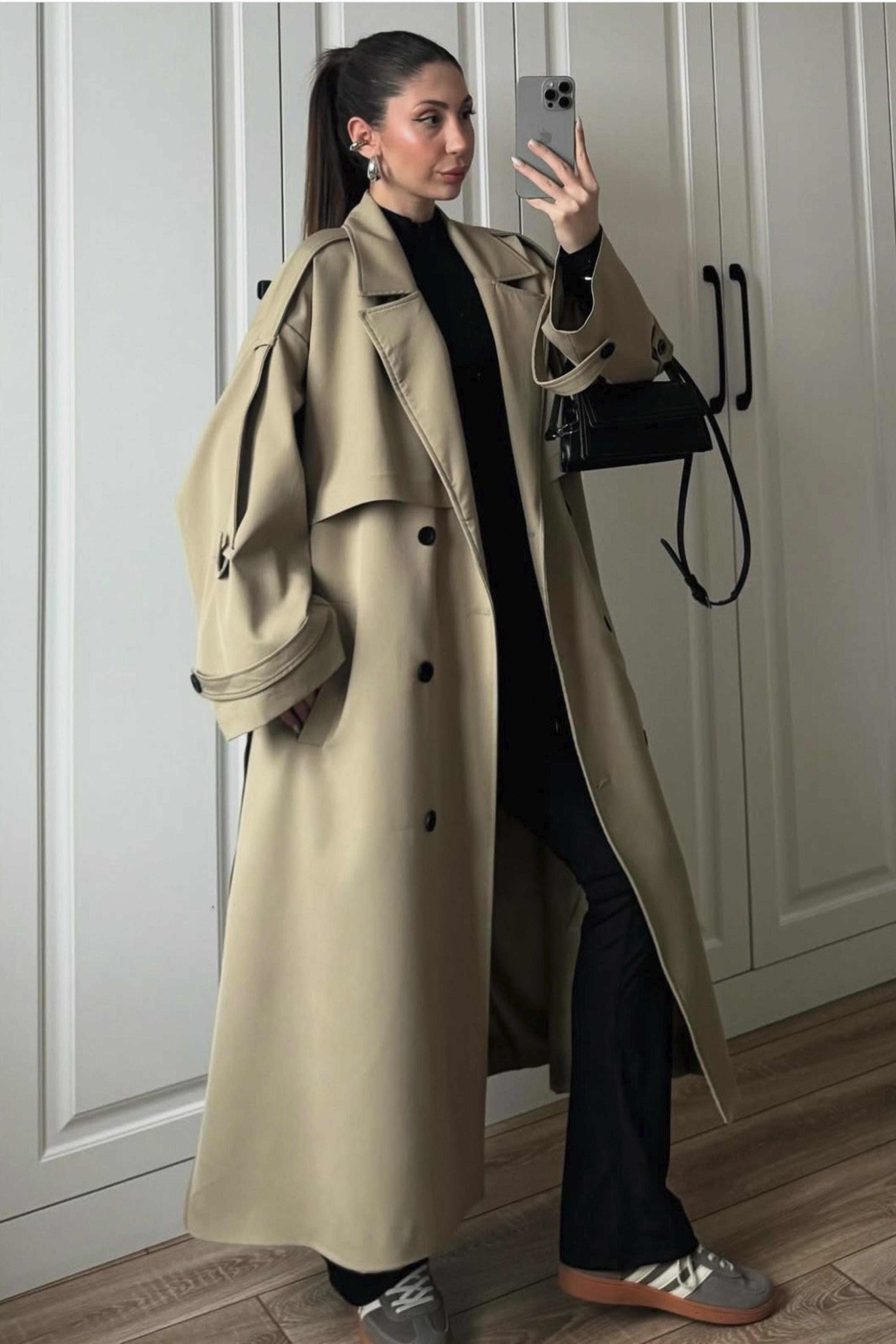 9476 POLİVİSKON TRENÇ CAMEL