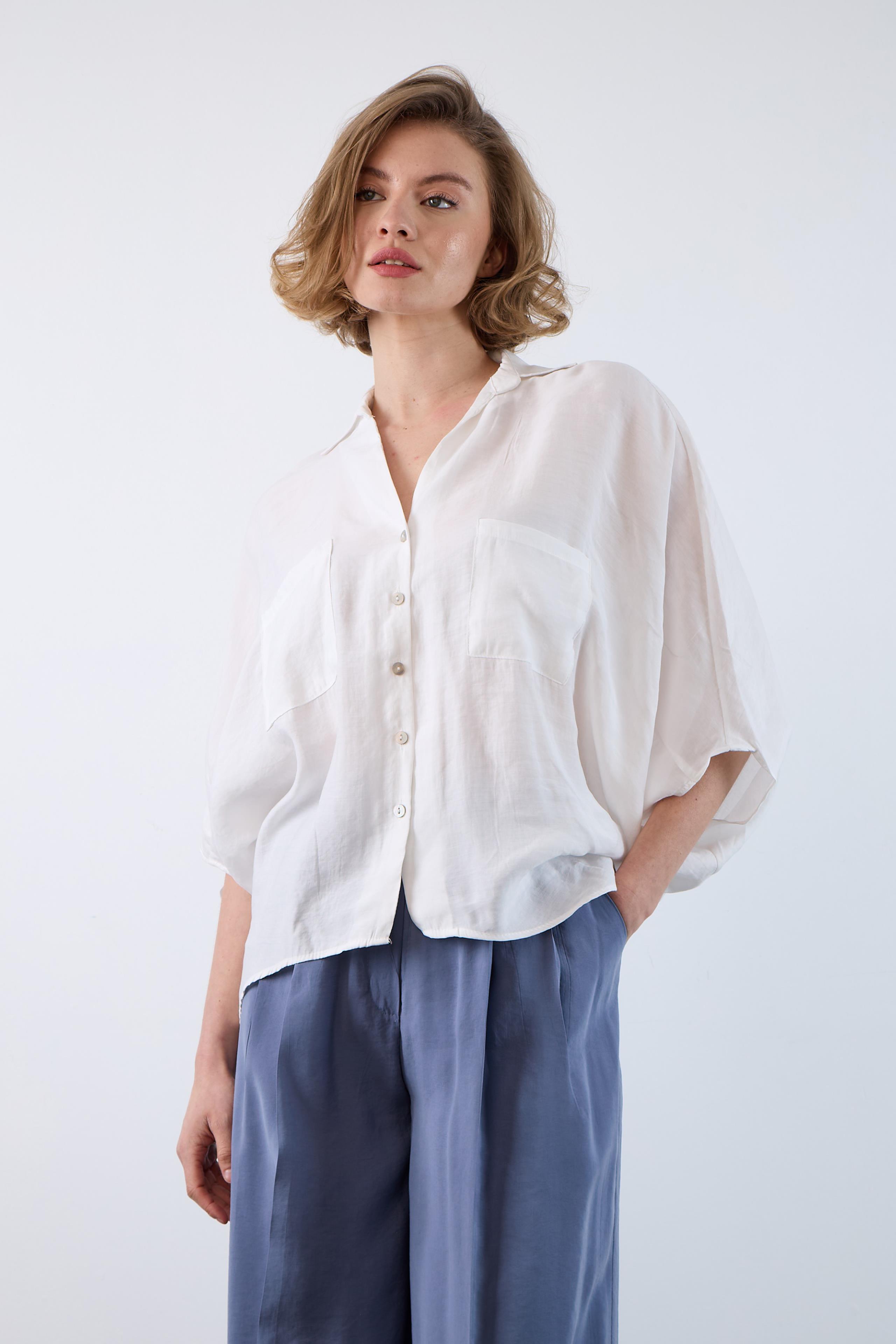 4925 OVERSIZE GÖMLEK BEYAZ