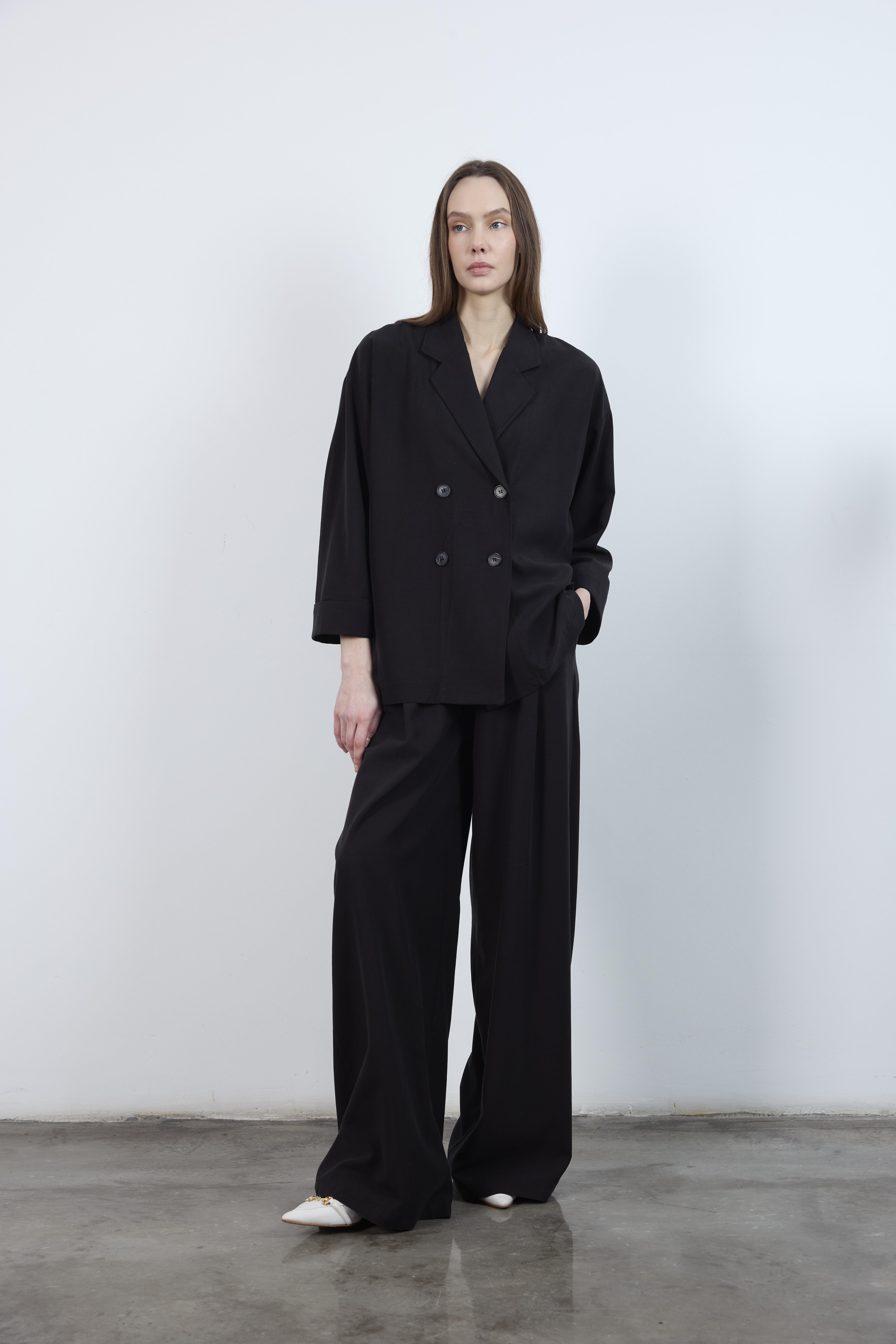 9545 CEKET PANTOLON TAKIM SİYAH