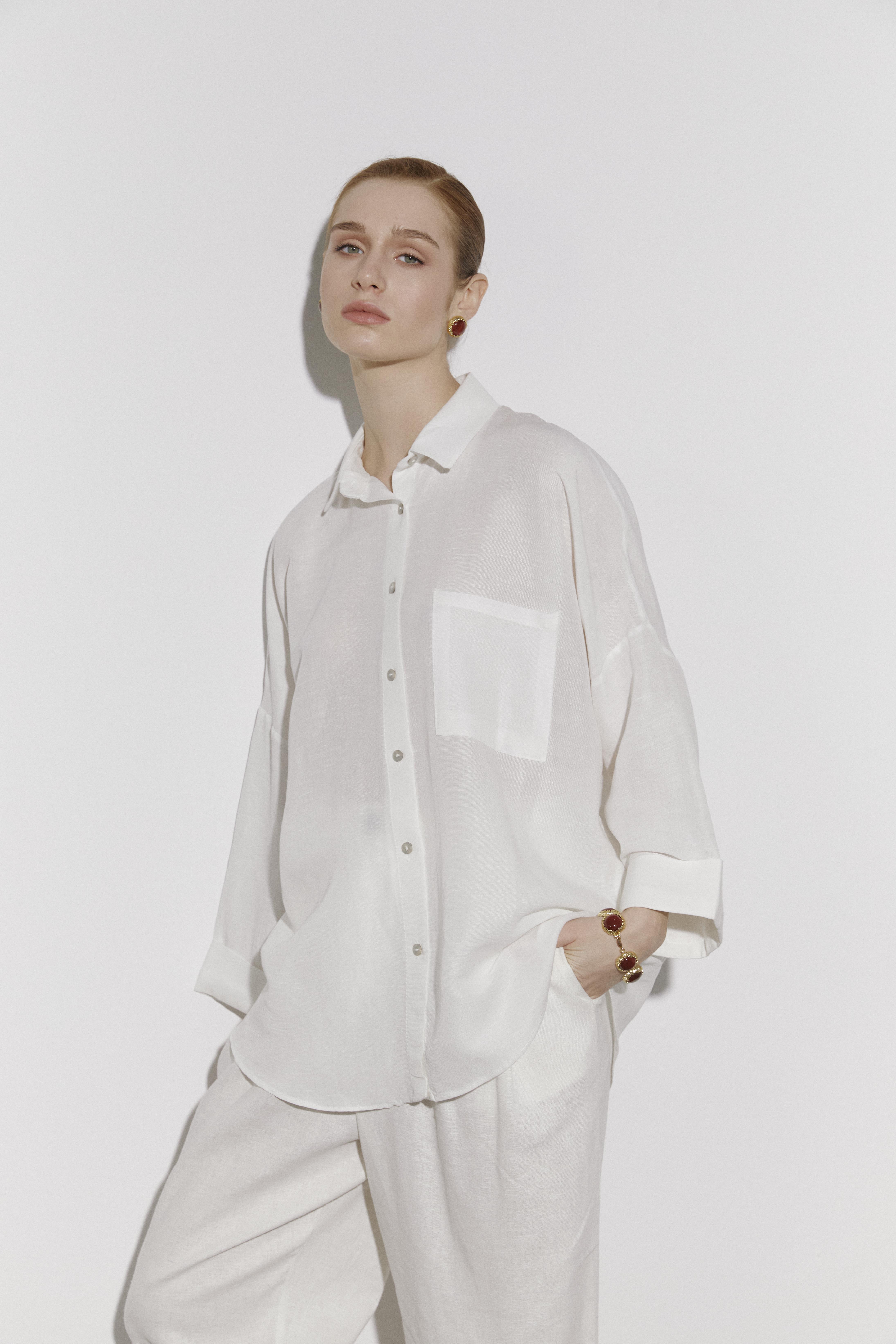 4920 OVERSIZE GÖMLEK BEYAZ