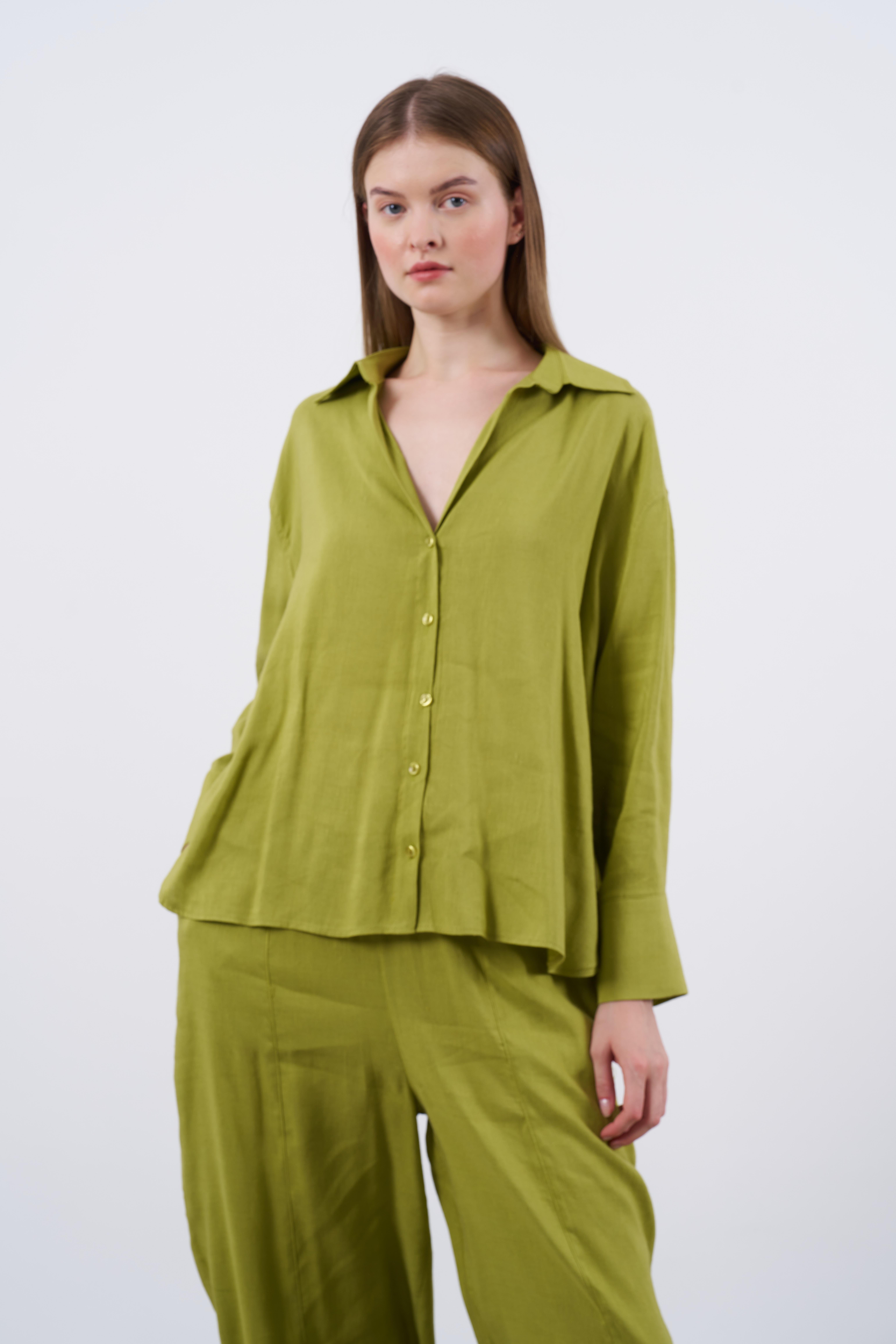 50987 GÖMLEK PANTOLON TAKIM FISTIK YEŞİLİ