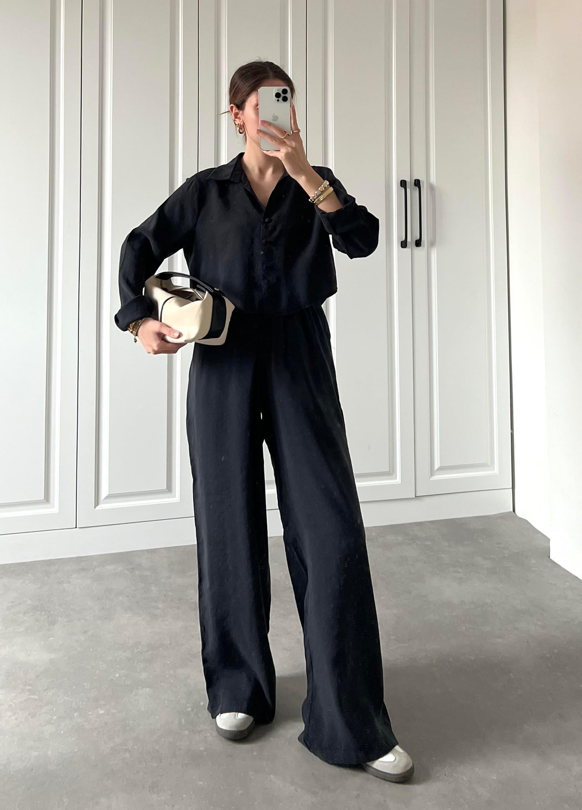 50960 GÖMLEK PANTOLON TAKIM SİYAH