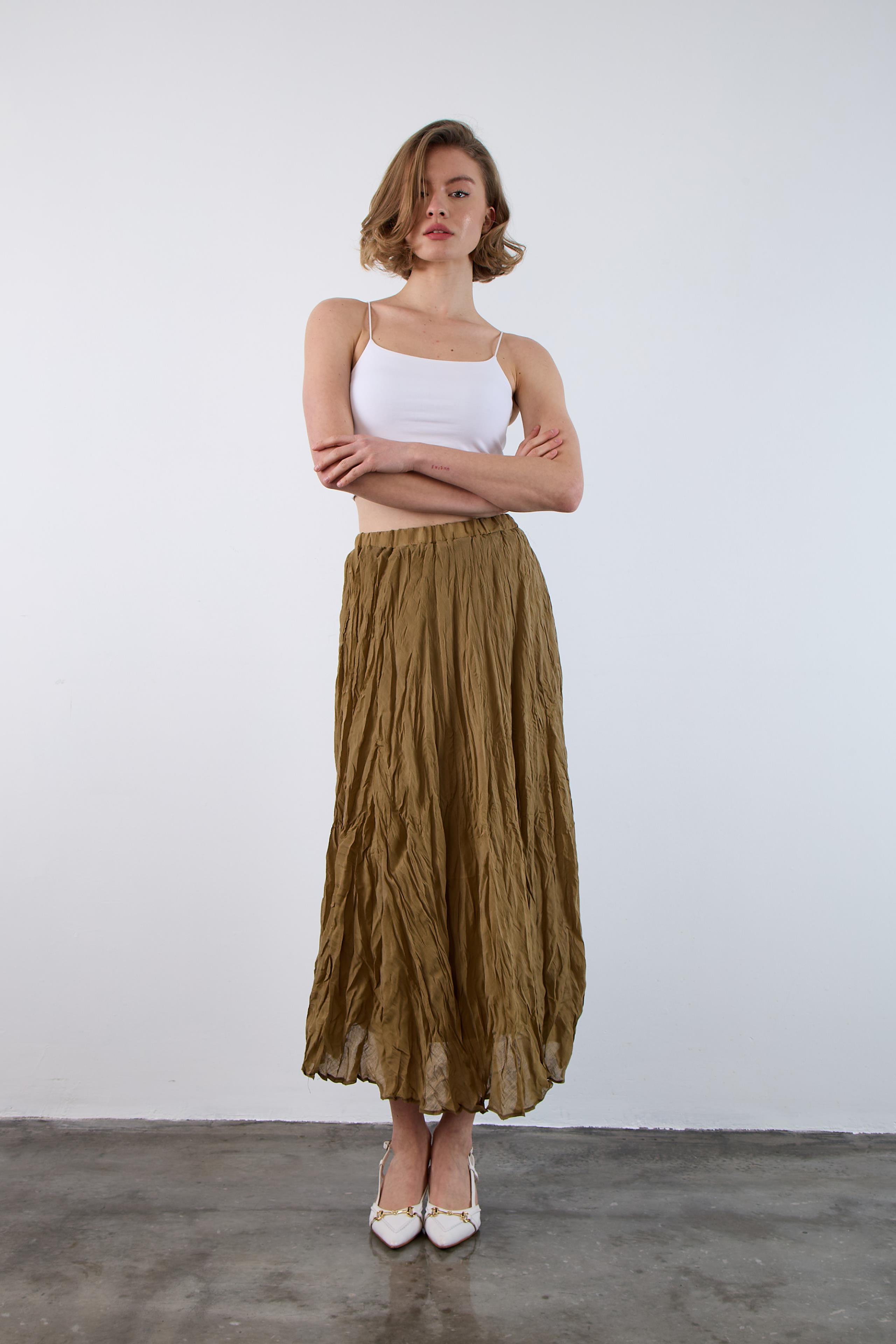 3207 KIRIŞIK ETEK OLİVE