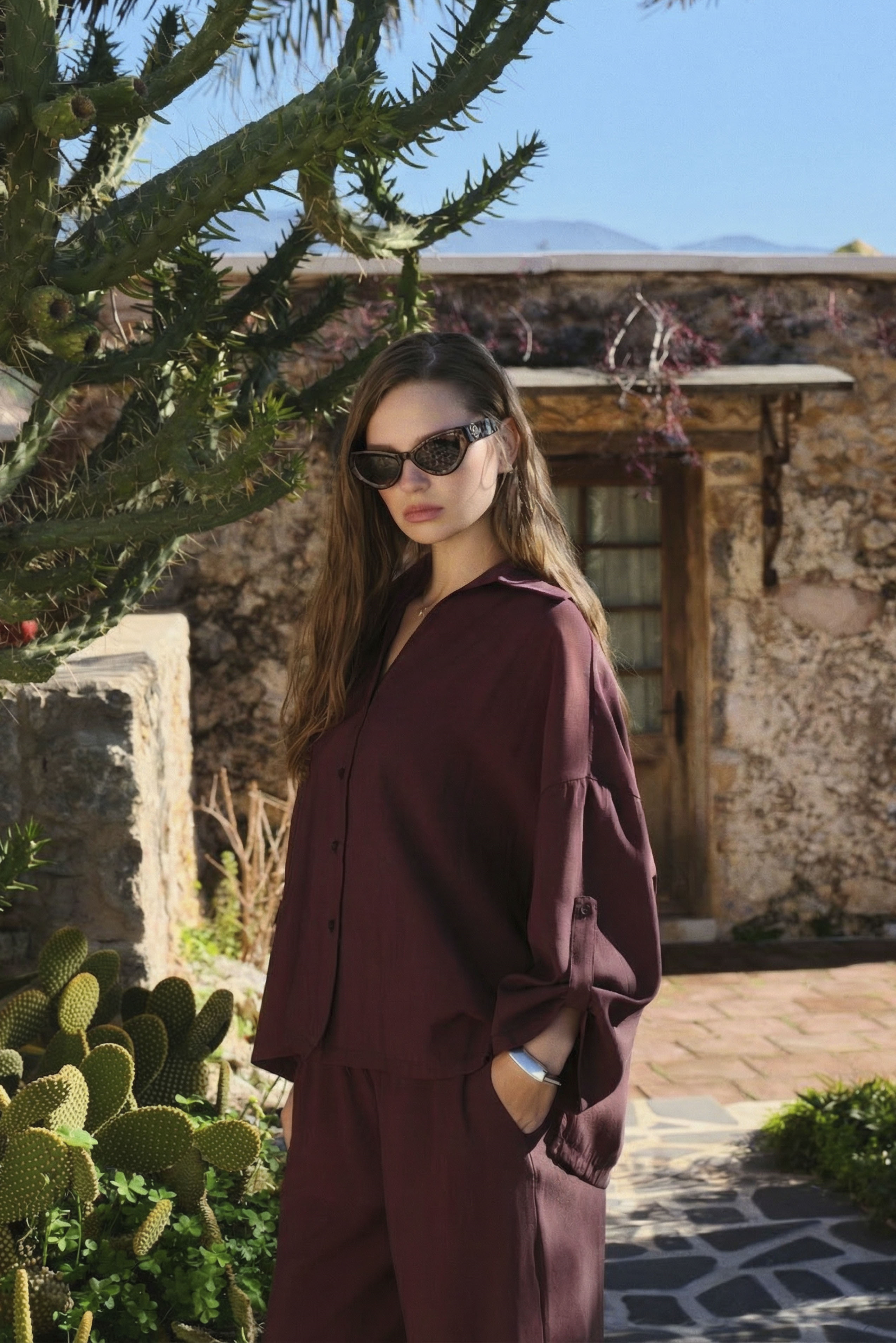 51243 GÖMLEK PANTOLON TAKIM BORDO