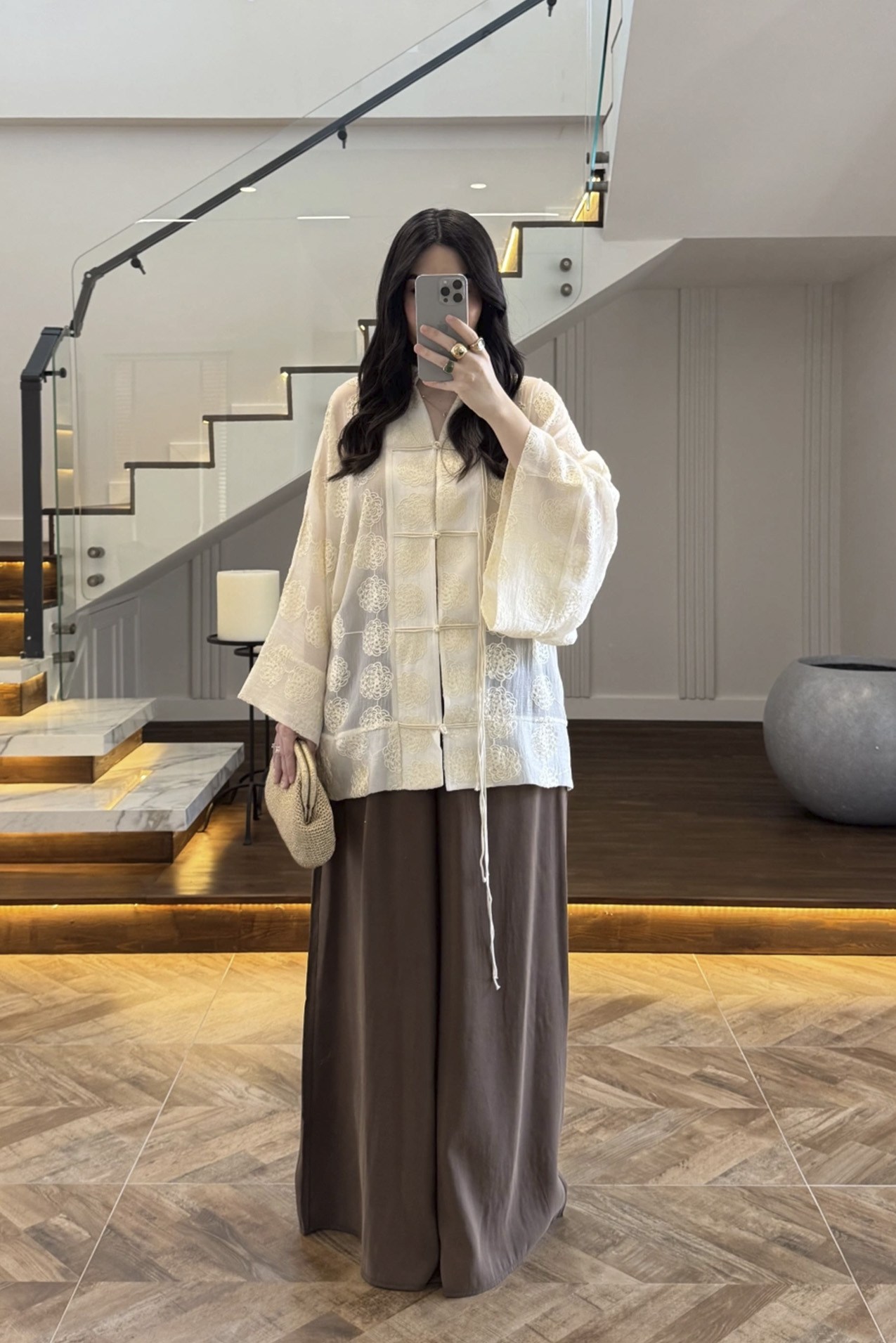 50979 LASTİKLİ PANTOLON KAHVE