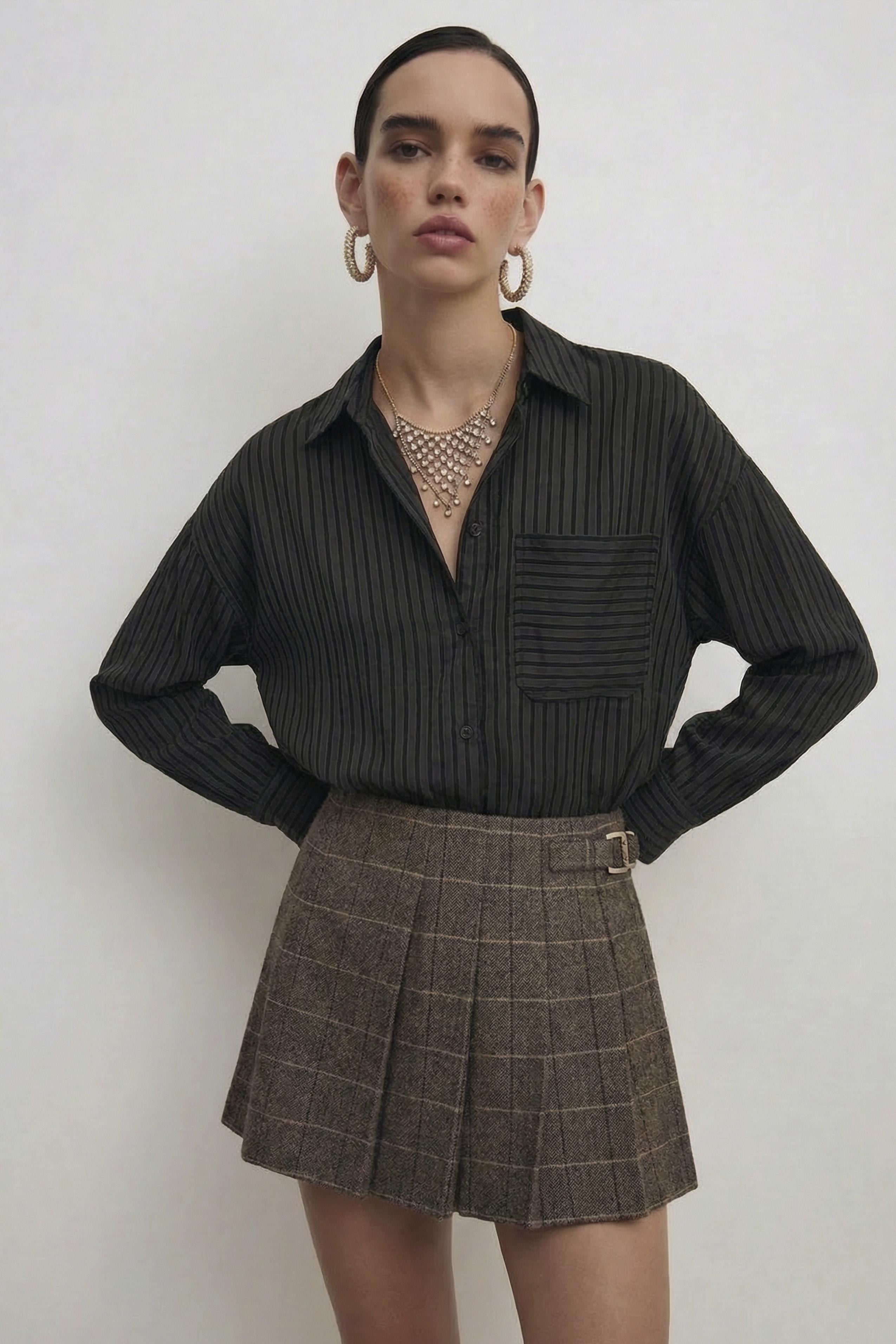 5000 OVERSIZE GÖMLEK SİYAH