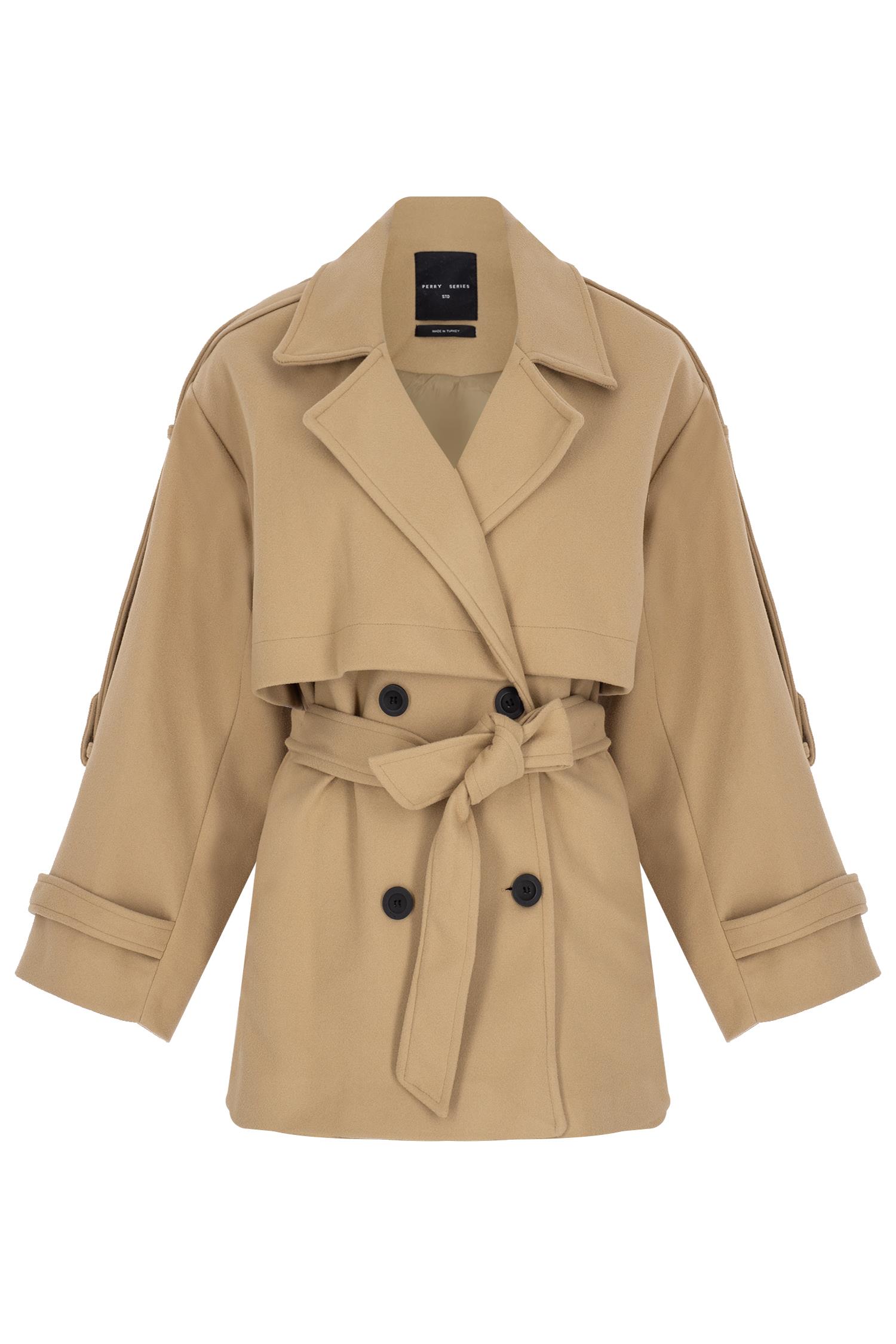 9669 KAŞE TRENÇ CAMEL
