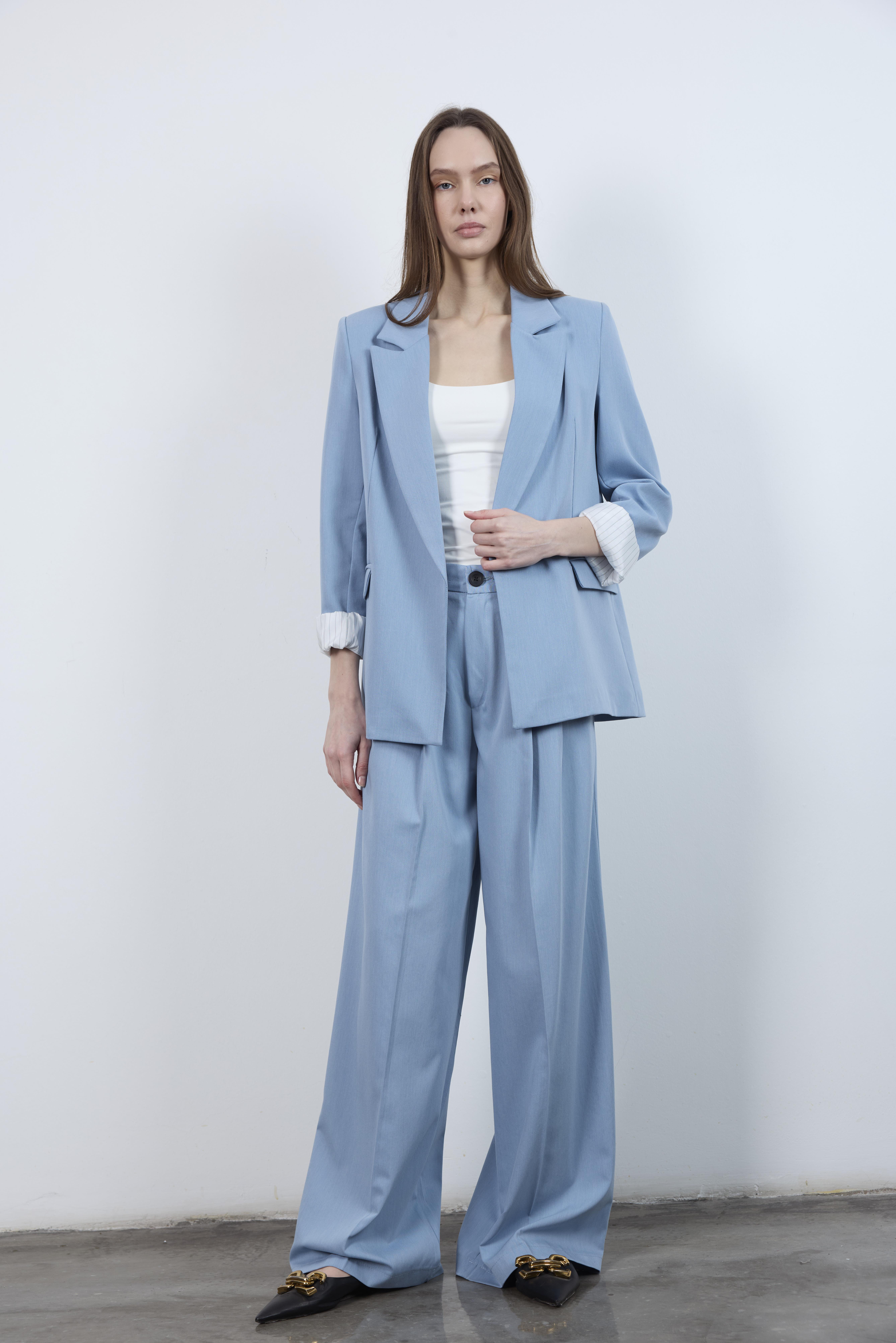 50997 POLİVİSKON PANTOLON MAVİ