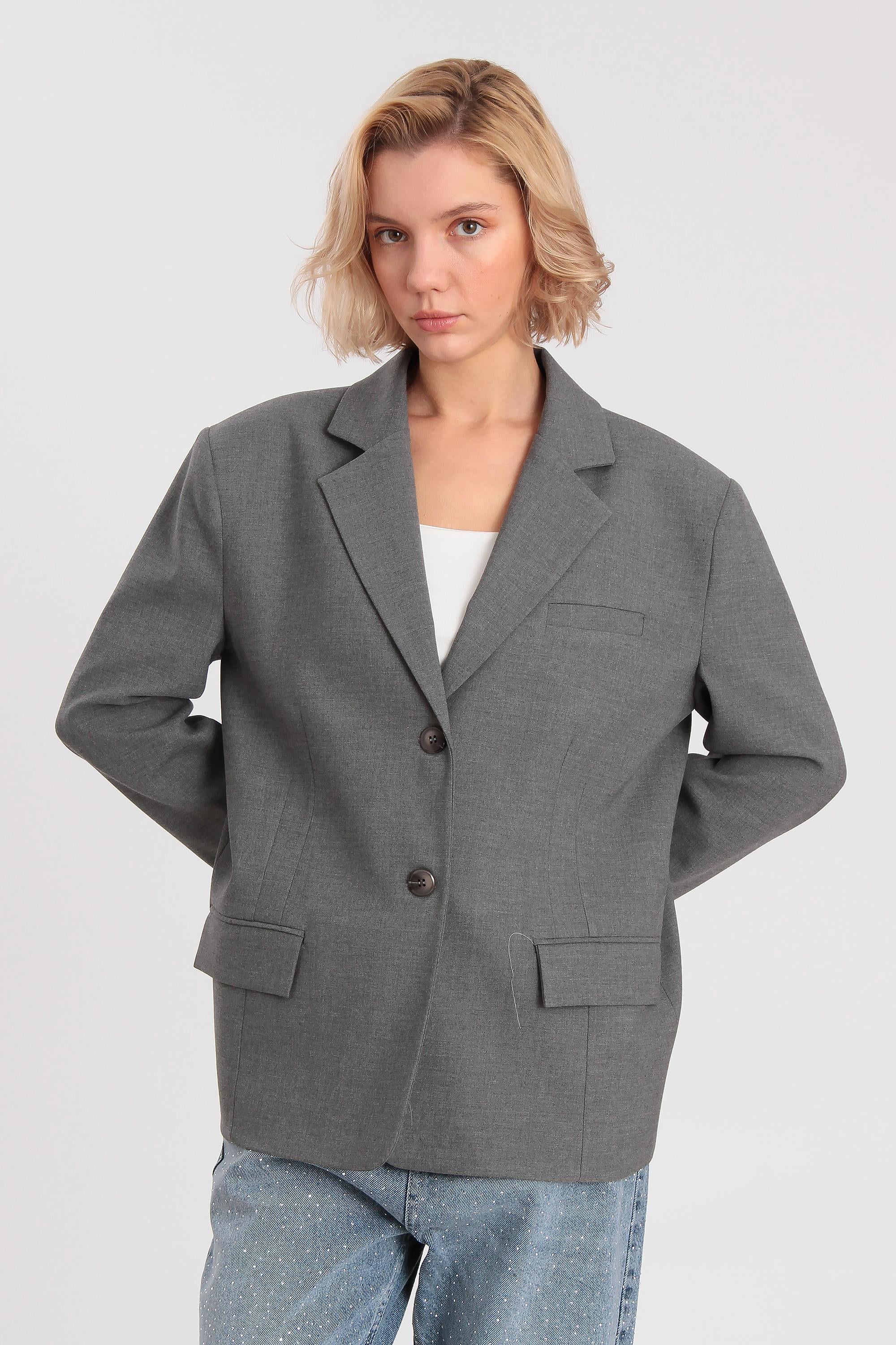 9281 POLİVİSKON CEKET ANTRASİT