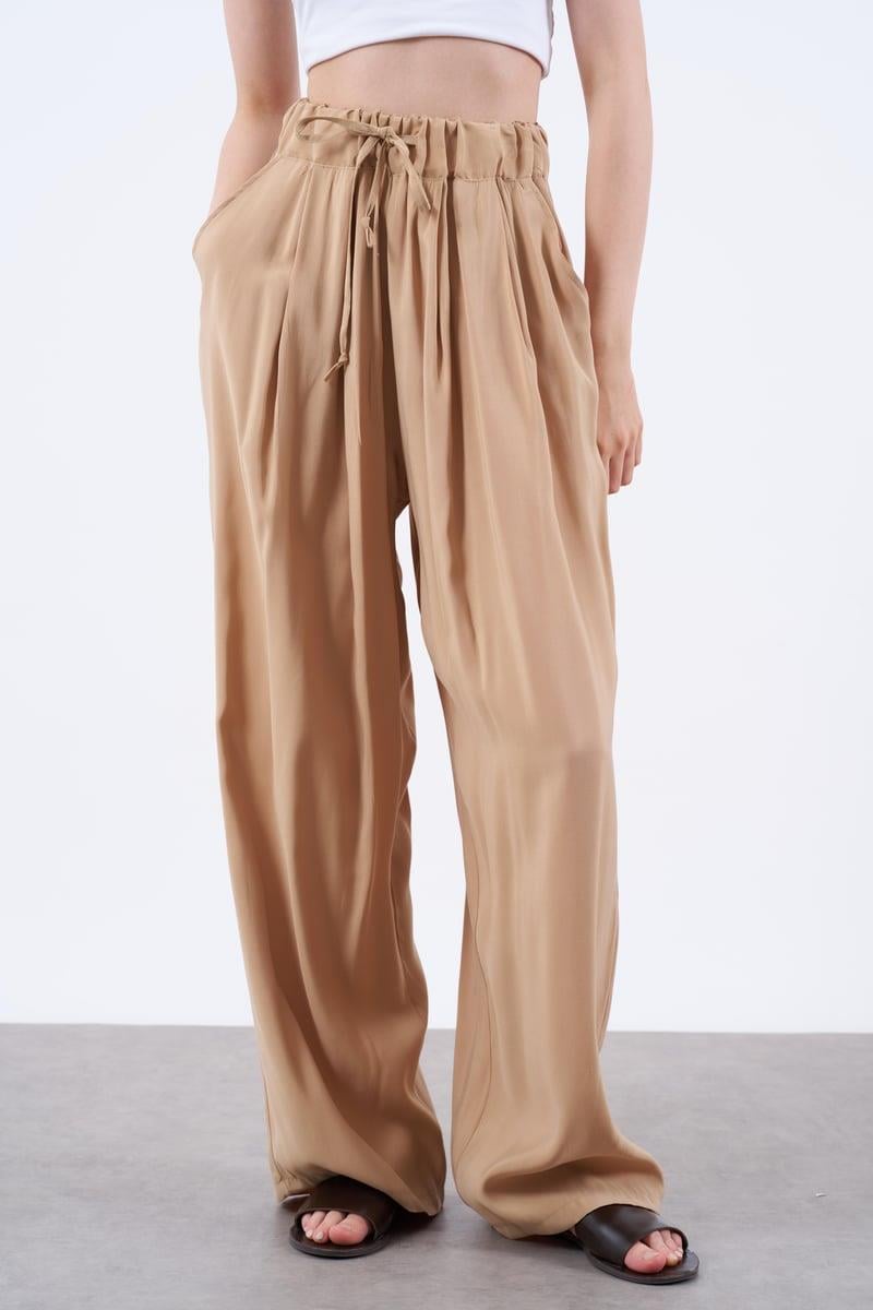 50962 LASTİKLİ PANTOLON CAMEL