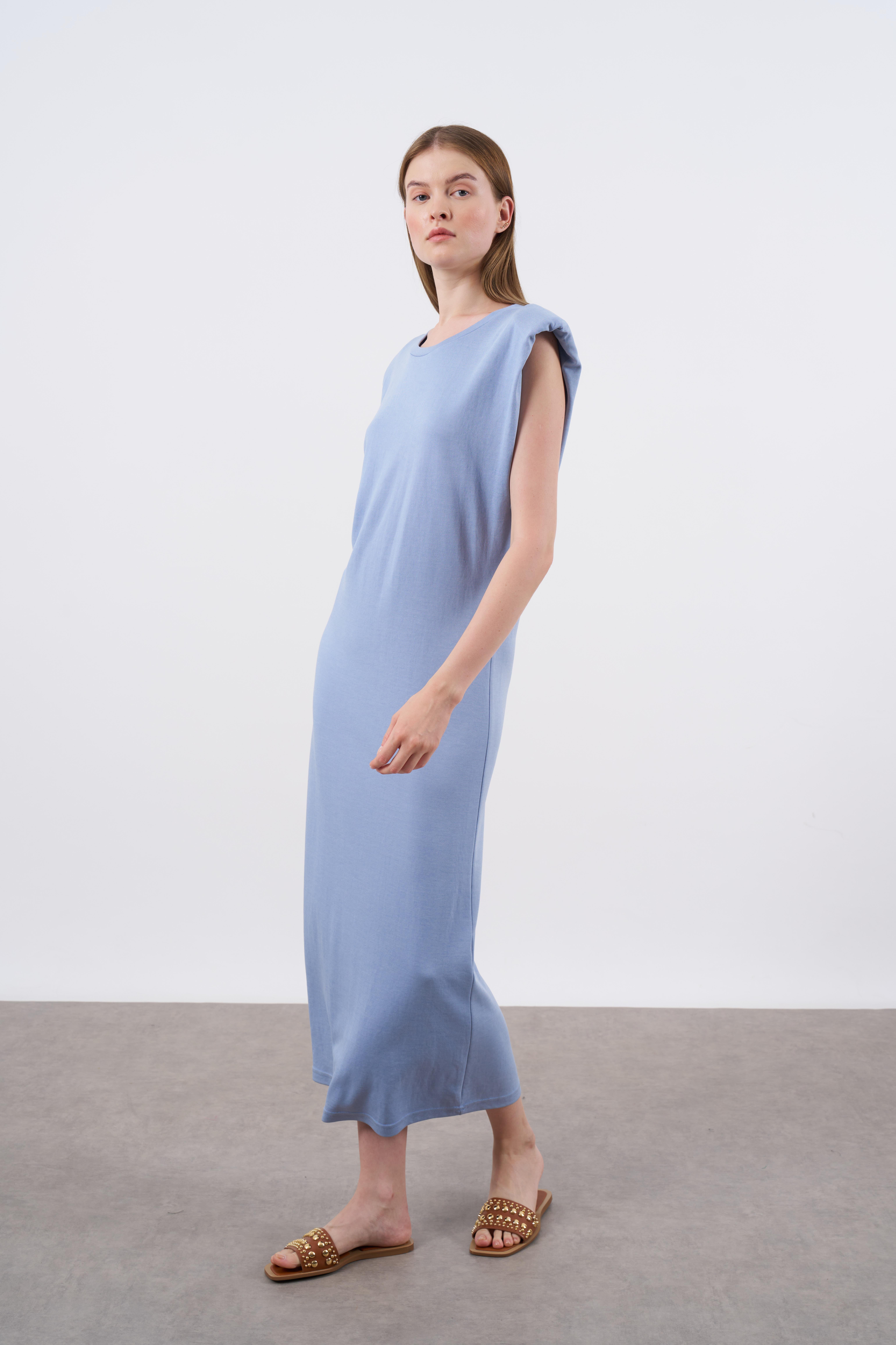 3148 PETEK ELBİSE İNDİGO