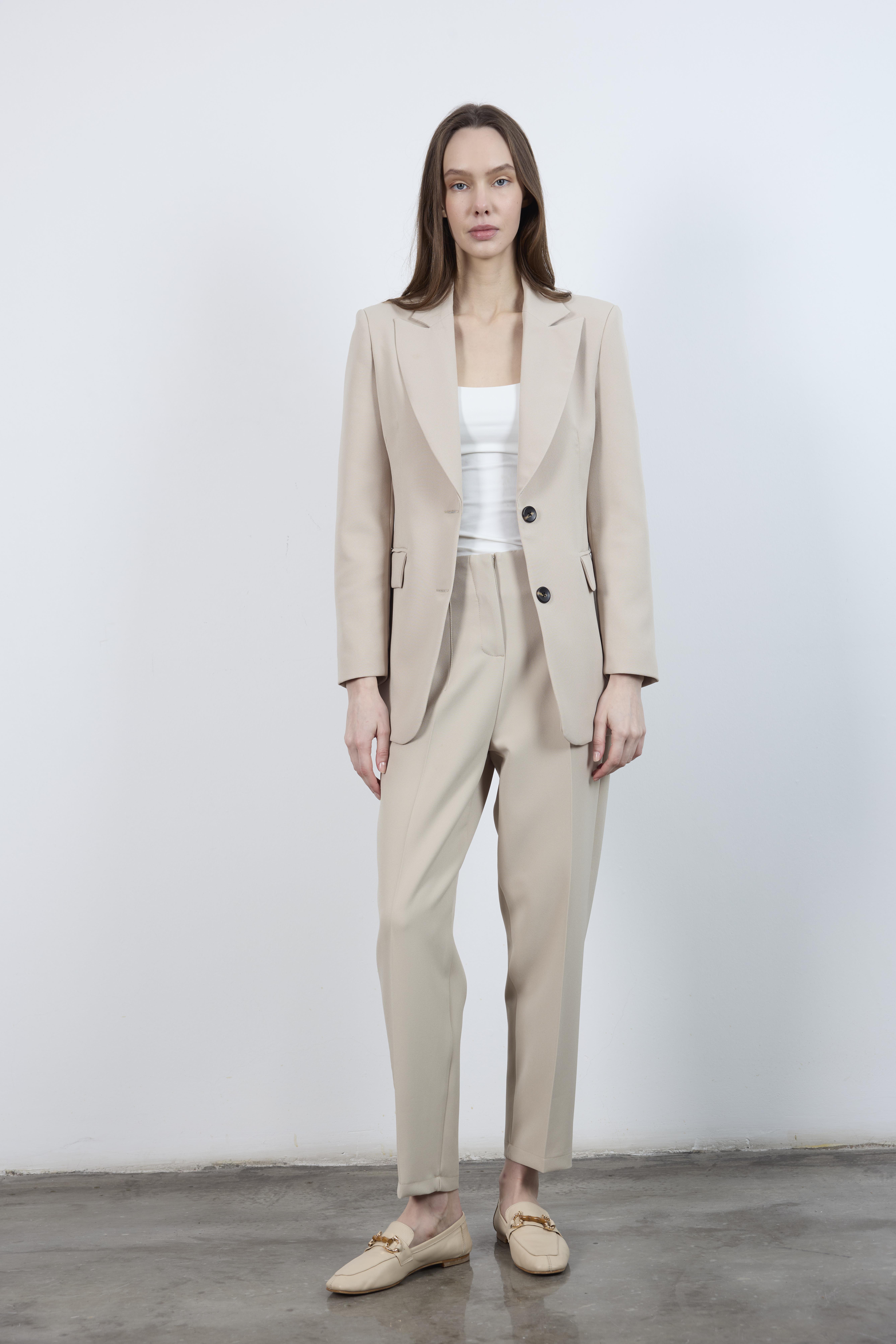 50109 PENSLİ HAVUÇ PANTOLON TAŞ