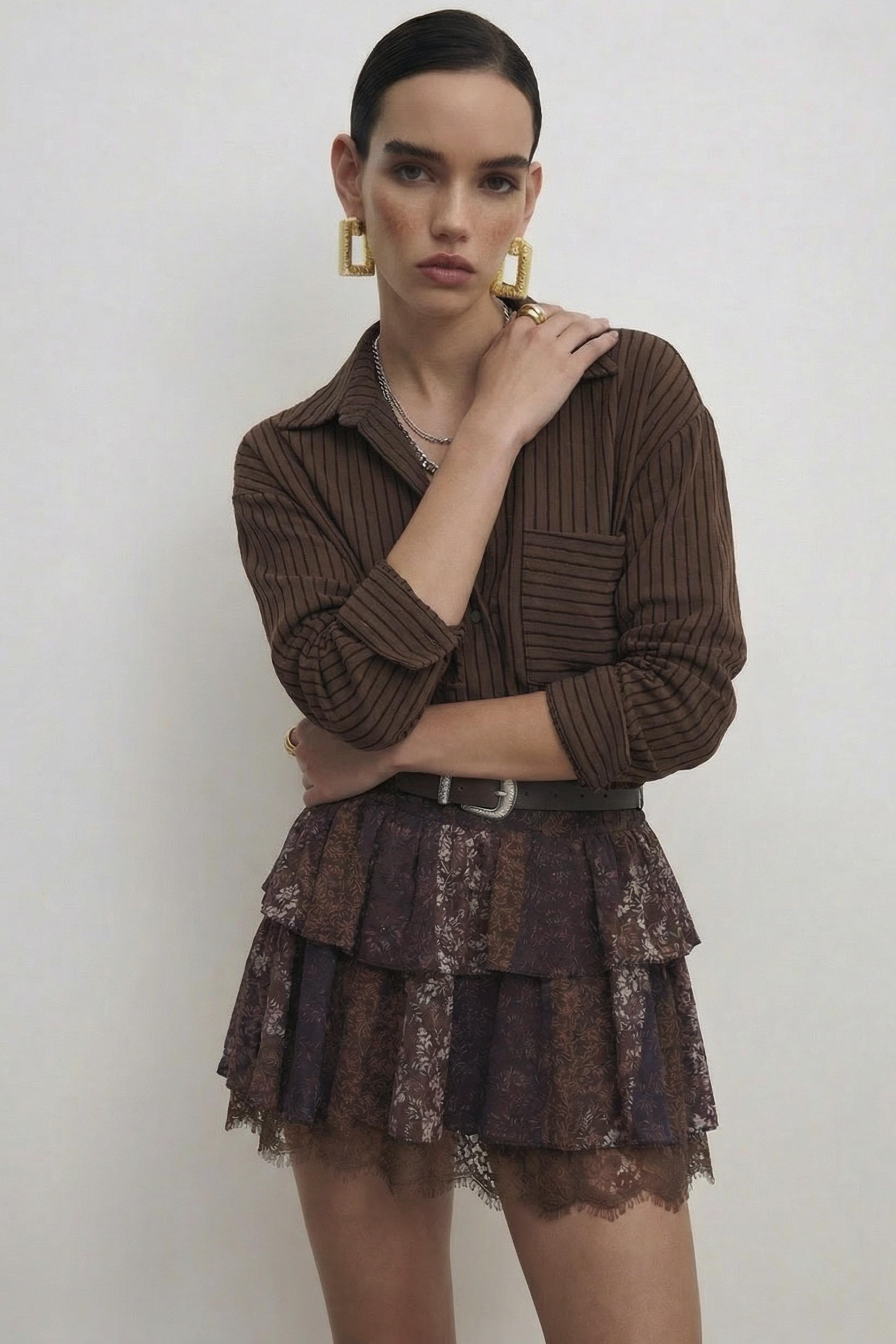 5000 OVERSIZE GÖMLEK KAHVE