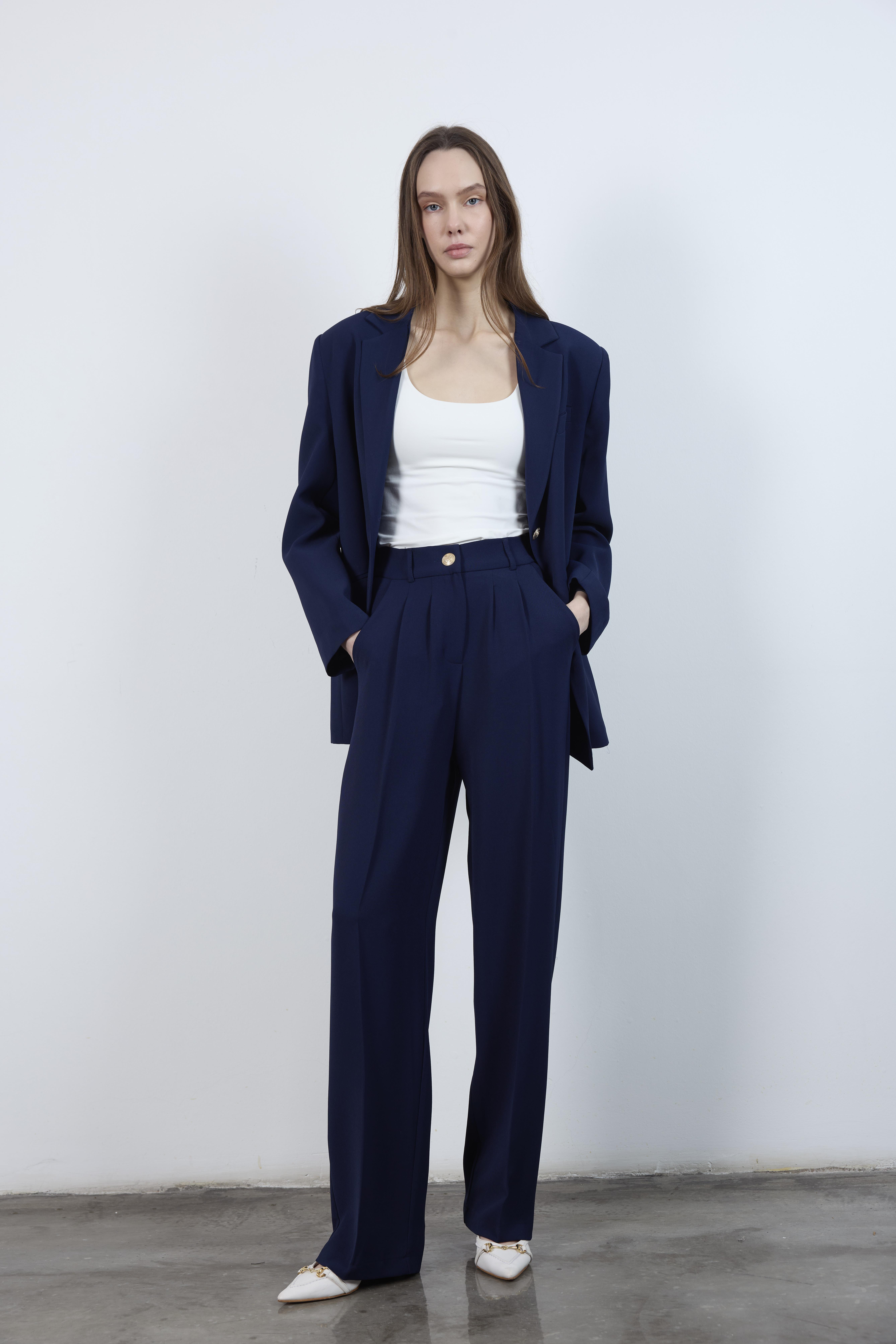 9418 CEKET PANTOLON TAKIM LACİVERT