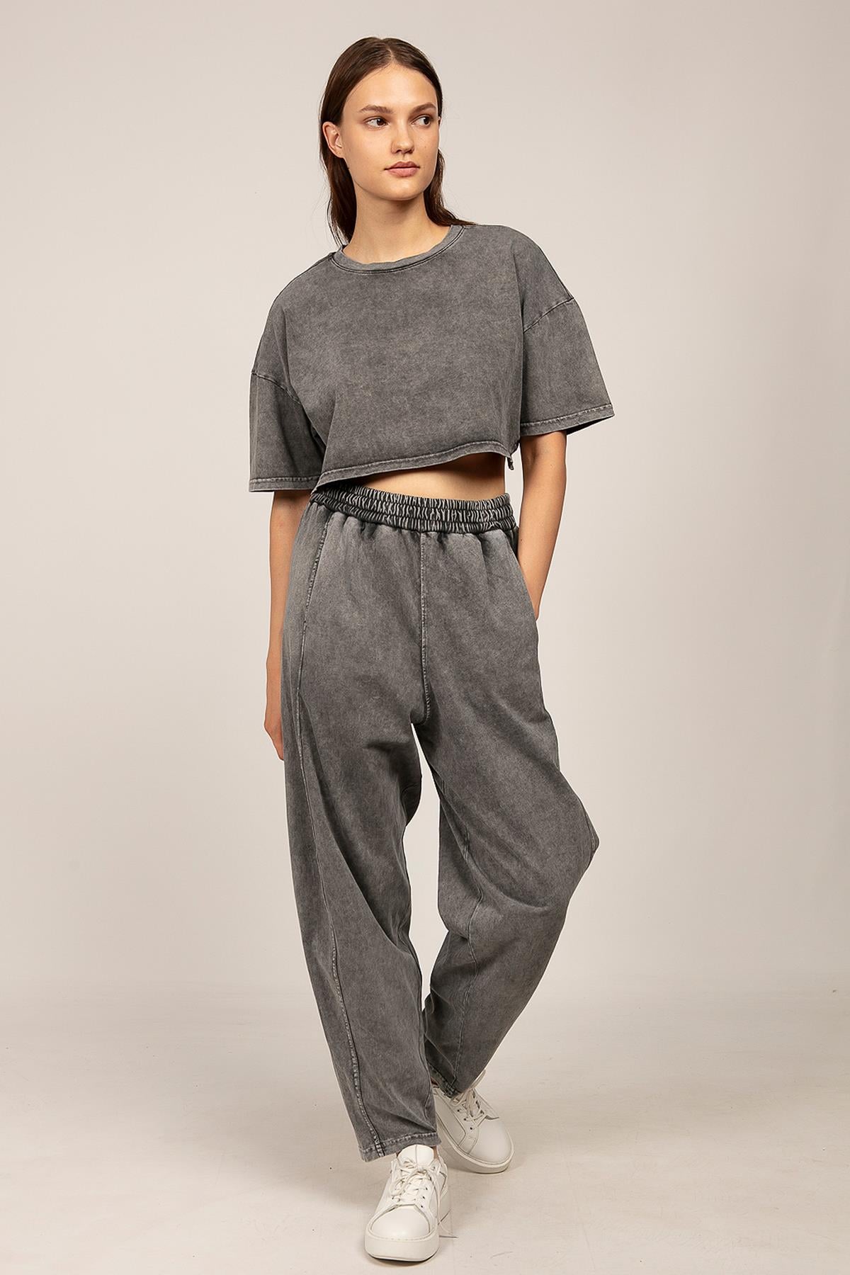 0057 ŞALVAR TİŞÖRT TAKIM ANTRASİT