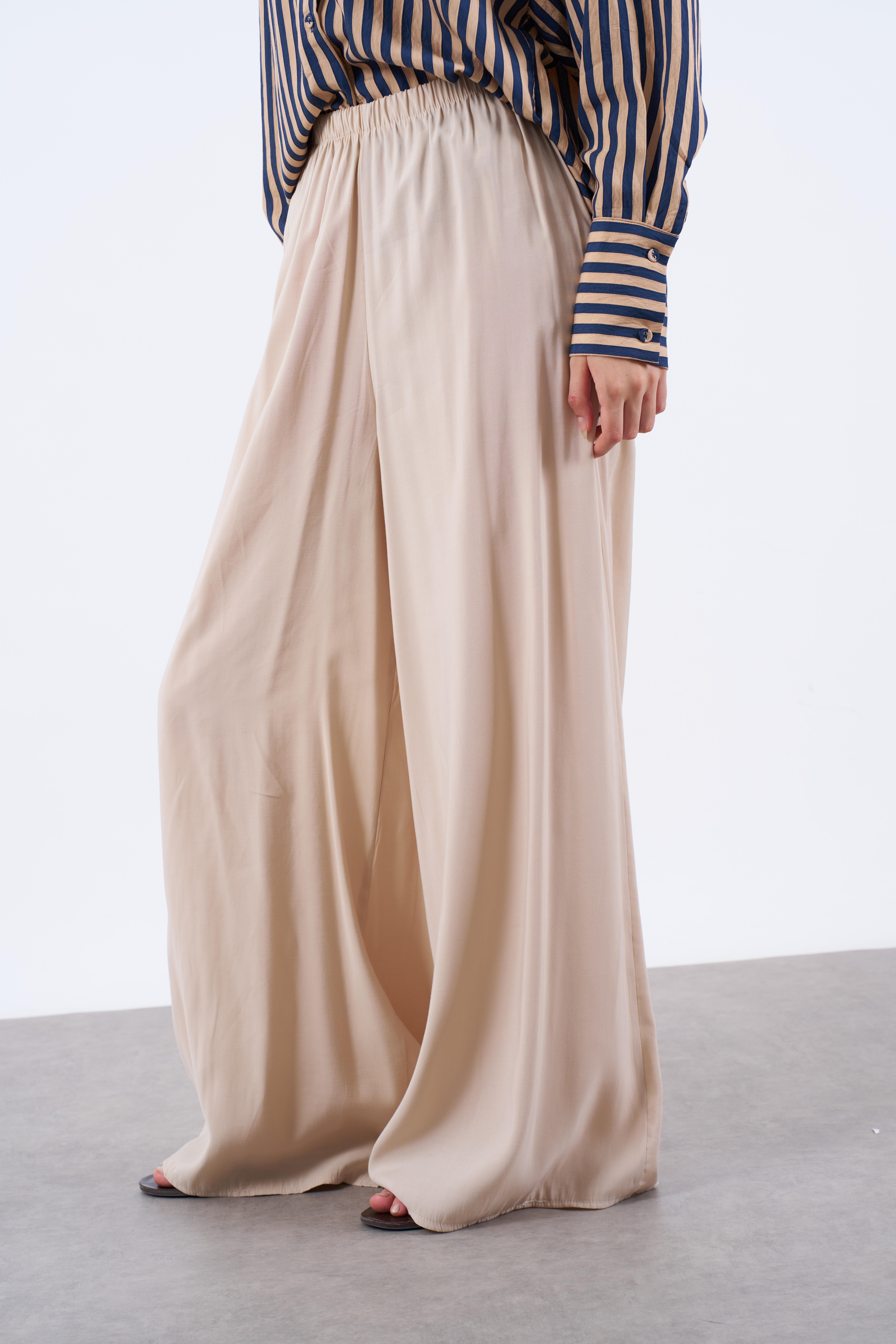 50979 LASTİKLİ PANTOLON TAŞ