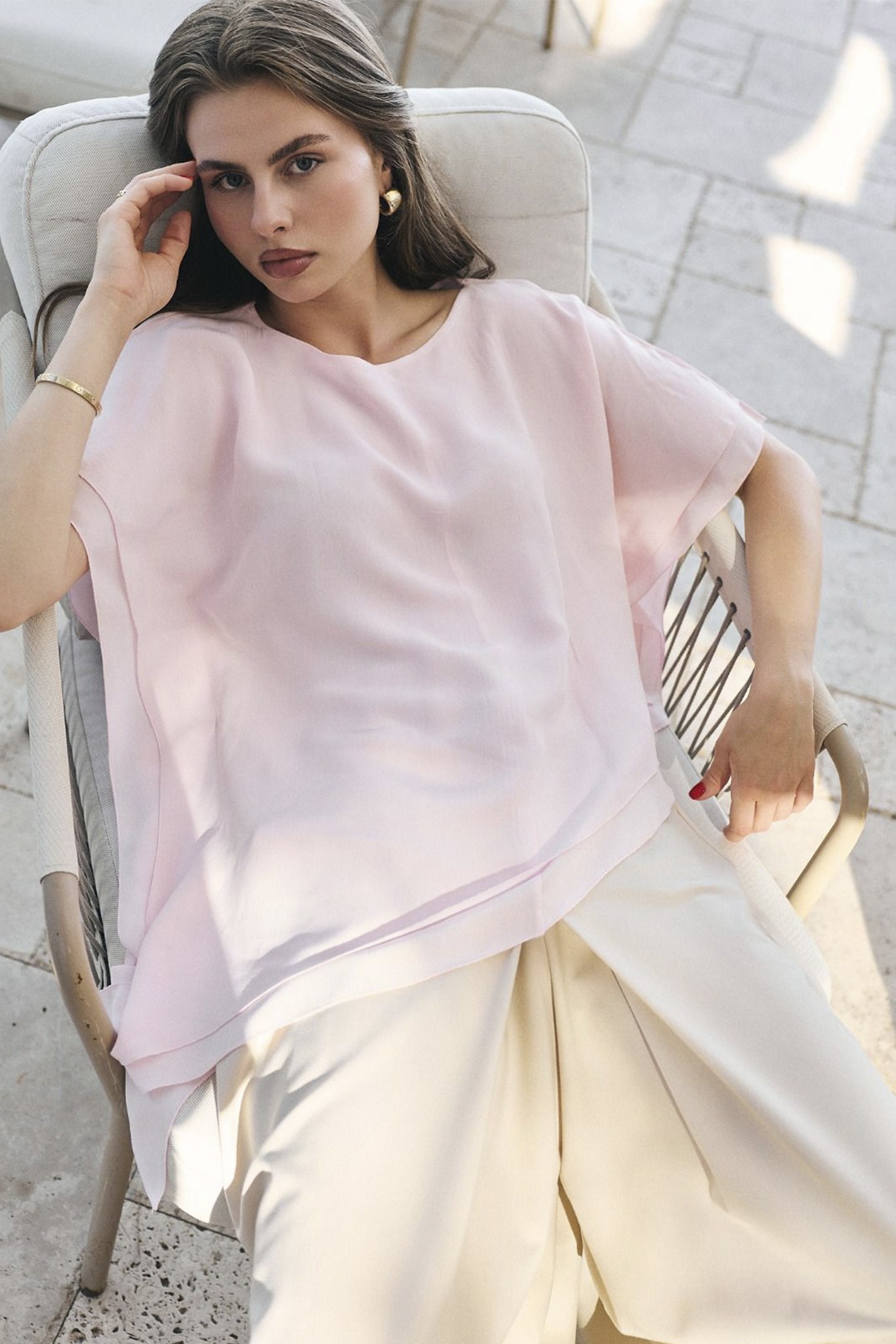 5107 BLUZ ŞEKER PEMBE