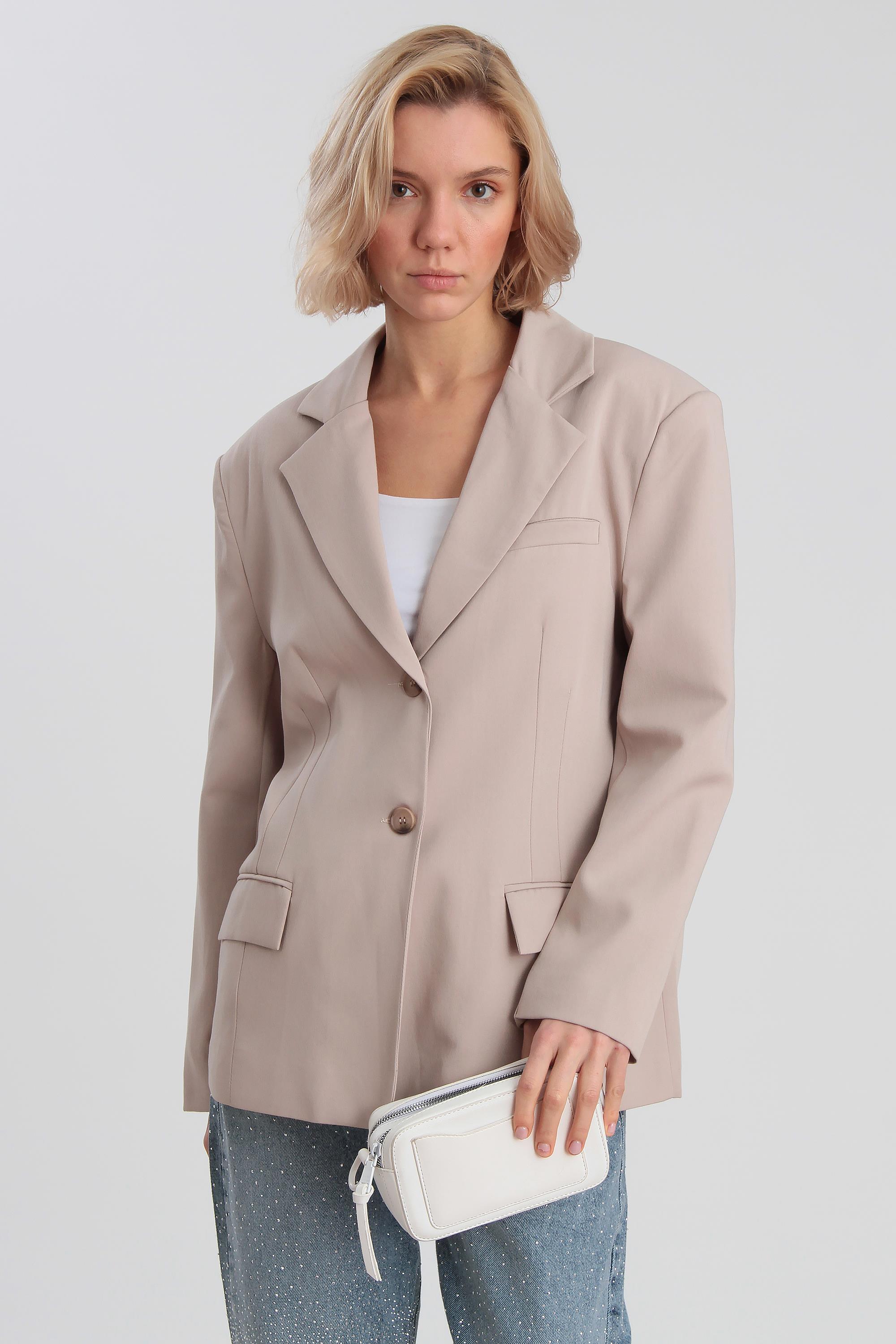 9281 POLİVİSKON CEKET VİZON