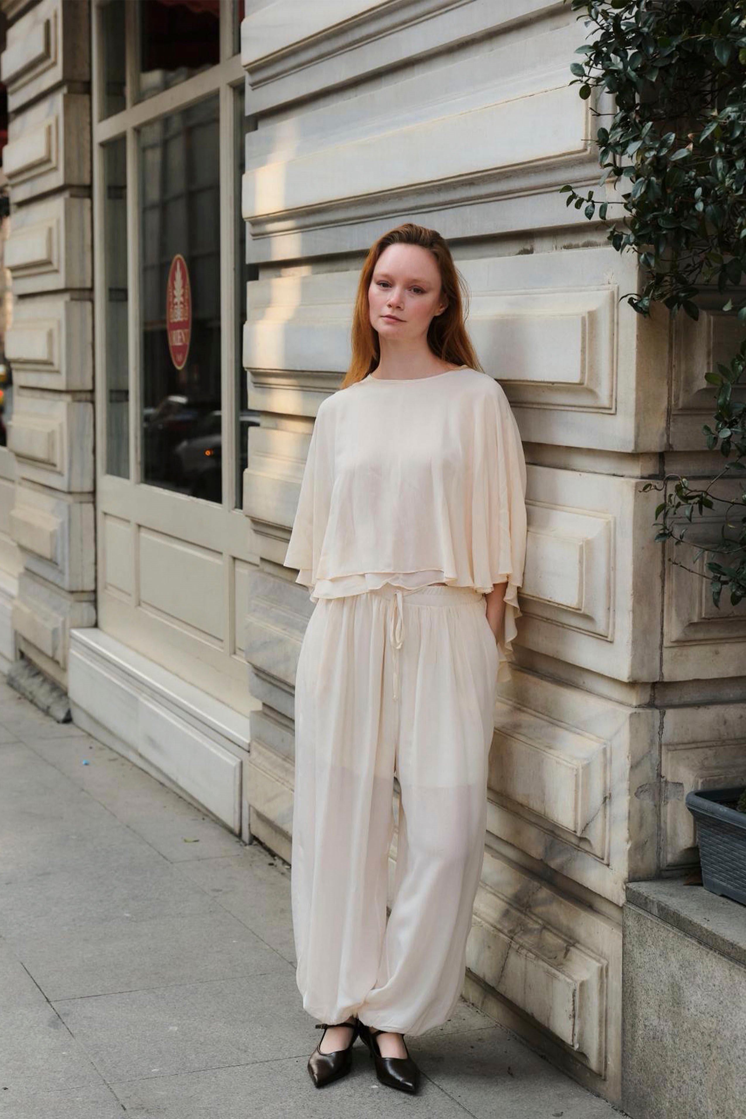 5044 PELERİN BLUZ EKRU